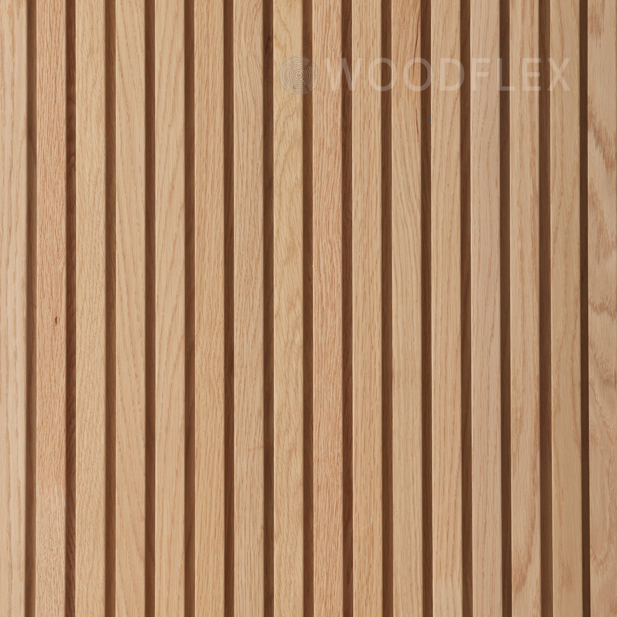 Premium WOODFLEX Z-Style Acoustic Wood Slat Panel - 3-Sided Full Wrap Oak Veneer - 2700mm x 600mm - Soundproof Wall Panels for Home Theater, Office & Recording Studio