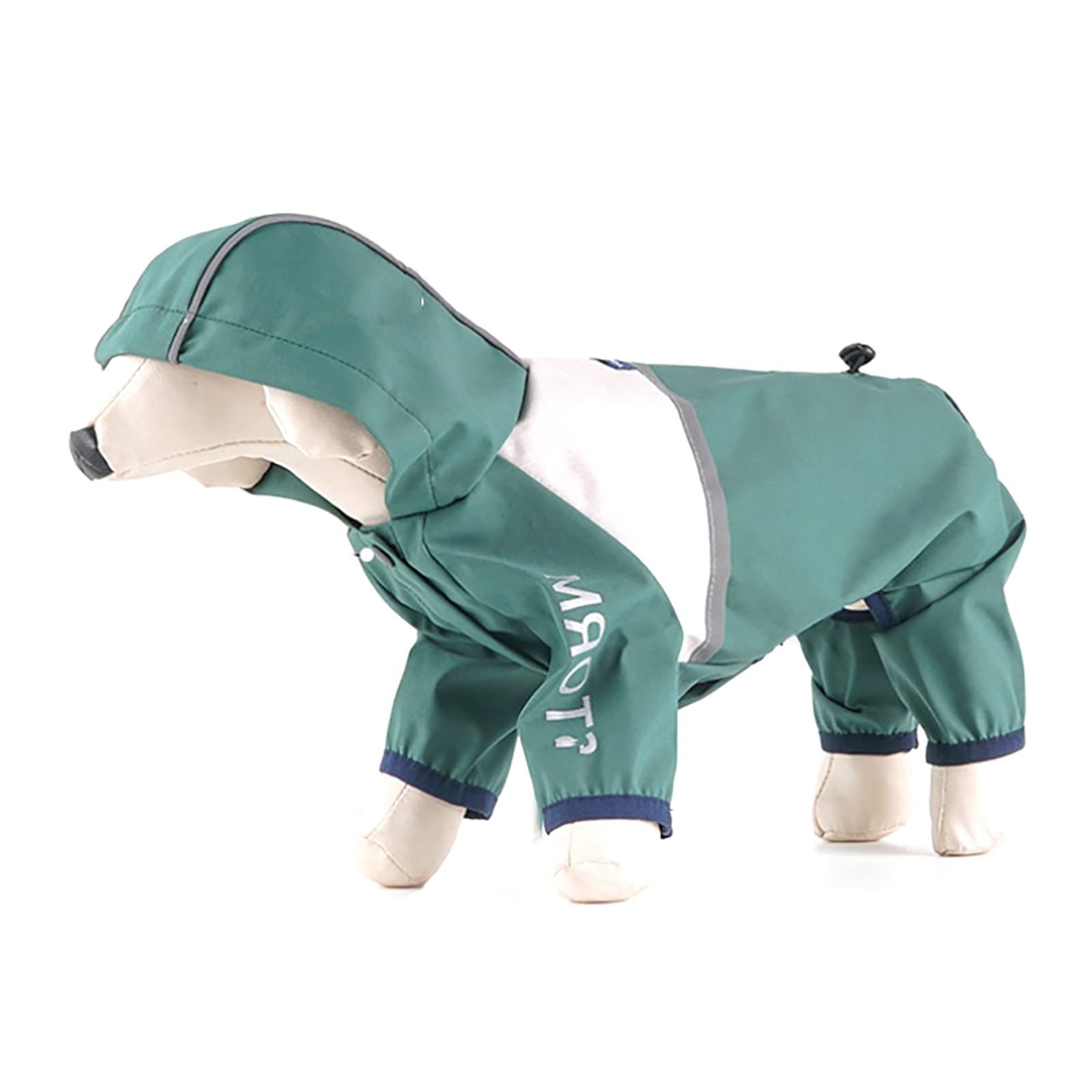 Waterproof Reflective Dog Raincoat - Adjustable Hooded Rain Jacket for Small Dogs, Breathable Summer Poncho for Outdoor Walking & Pet Adventures