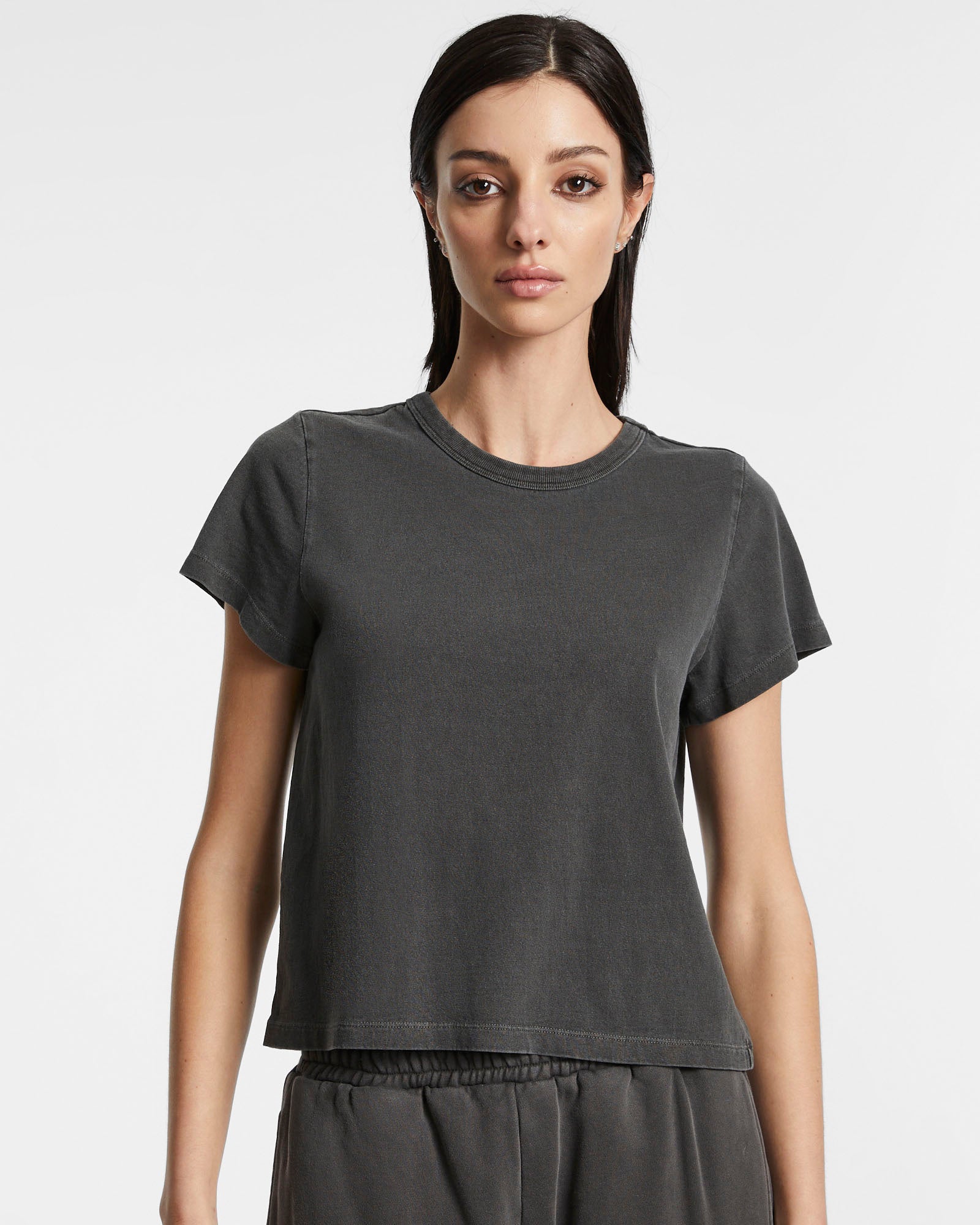 3 Pack Mini SS Tee Charcoal - Soft Cotton Short Sleeve T-Shirts for Women & Men - Perfect for Casual Wear, Gym, and Layering