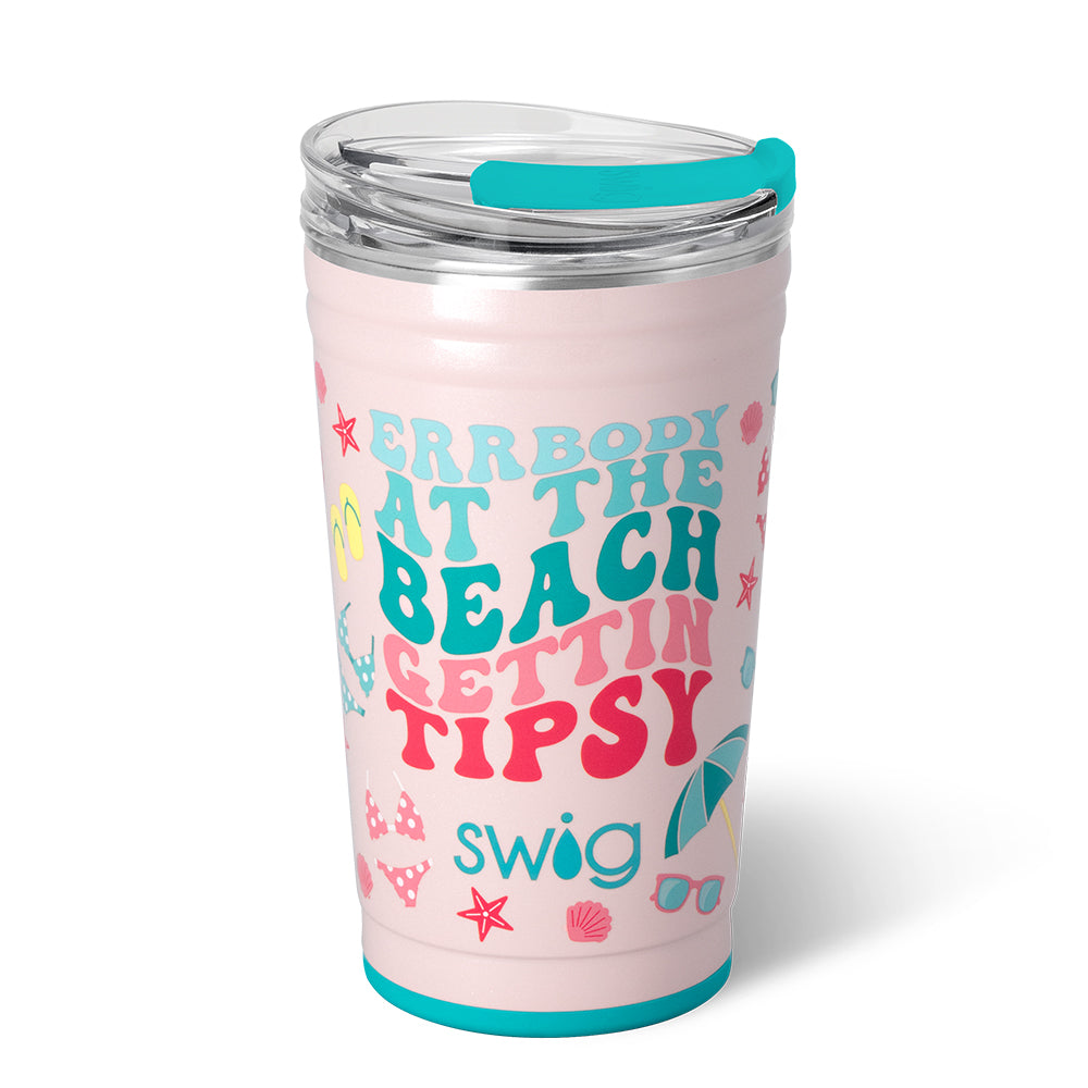24oz Errbody At The Beach Party Cup - Insulated Tumbler for Summer Beach Parties, Poolside Drinks & Outdoor Gatherings