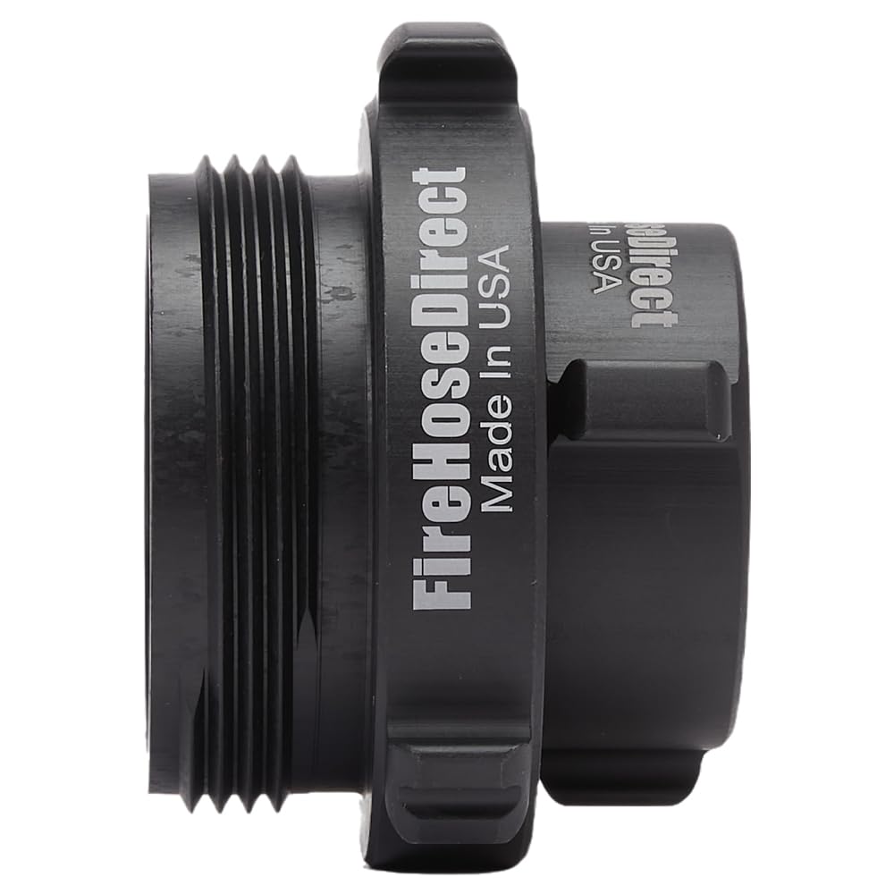 1-1/2 Inch Female NH Swivel to 2-1/2 Inch Male NH Fire Hose Adapter - Aluminum Alloy Construction for Firefighting, Industrial & Emergency Water Transfer Scenarios