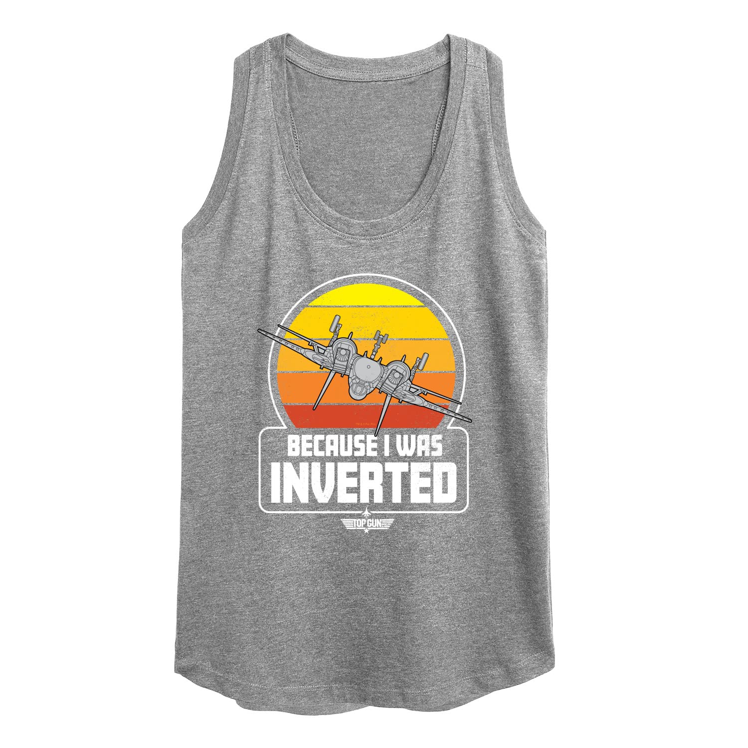 Top Gun Because I Was Inverted Women's Racerback Tank Top - Hybrid Apparel - Soft & Comfortable Workout & Casual Wear