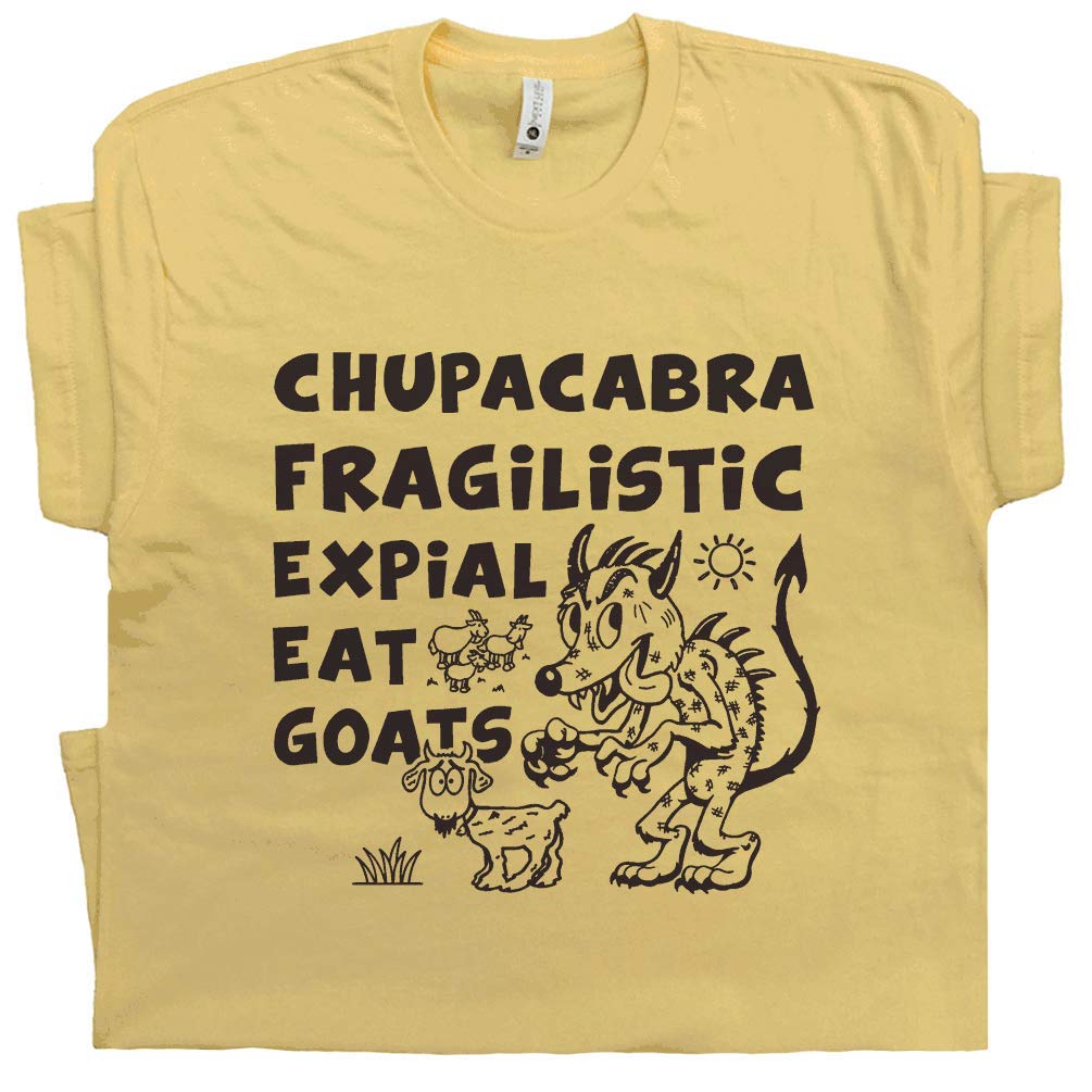 Chupacabra Cryptid T-Shirt | Weird Cryptozoology Graphic Tee for Men, Women & Kids | Mothman Monster Design | Perfect for Halloween Costumes, Comic Con & Cryptid Enthusiasts