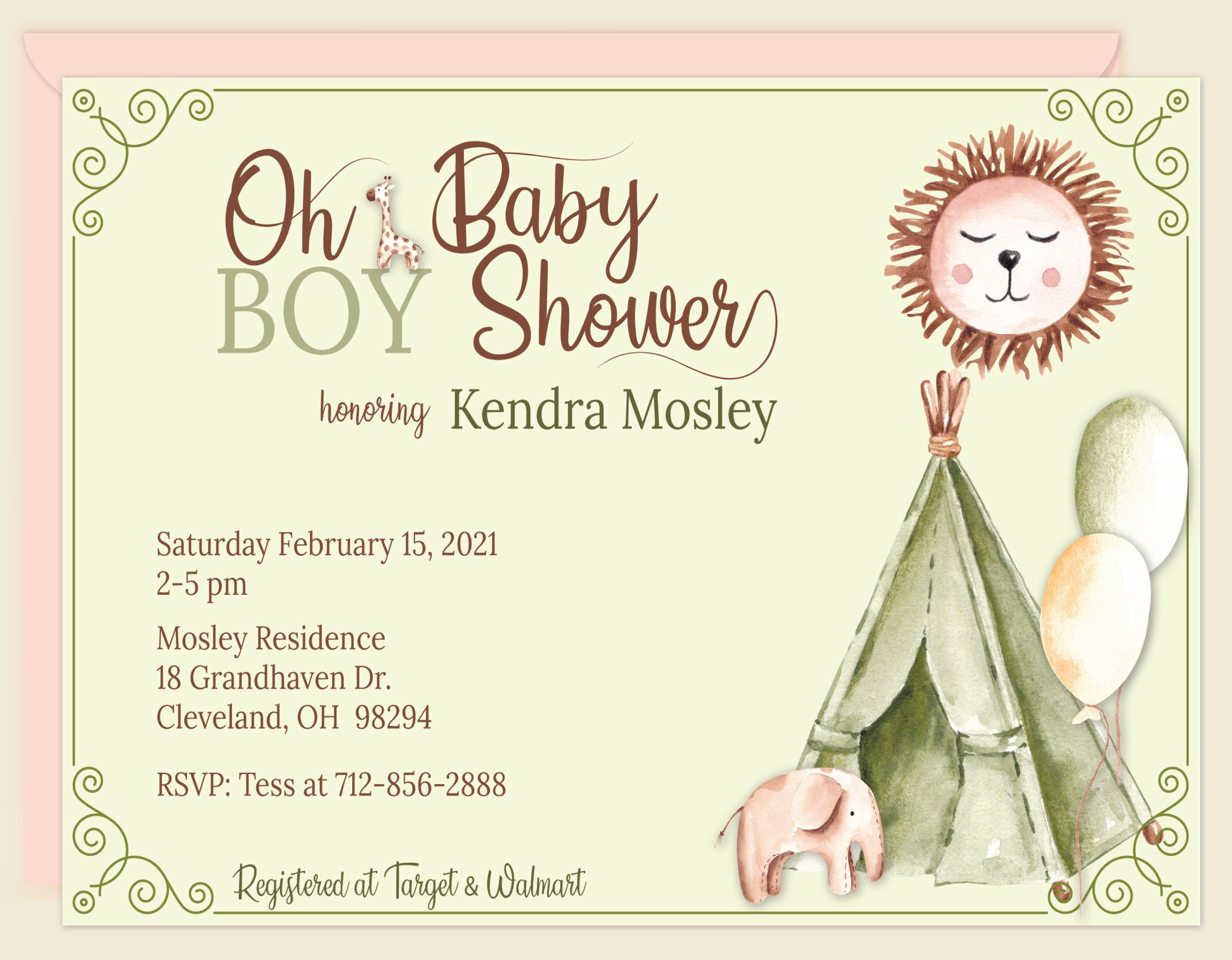 Boho Boy Baby Shower Invitations - Gender Reveal Party Cards with Floral Design - Perfect for Baby Shower, Gender Reveal & Newborn Celebration Events
