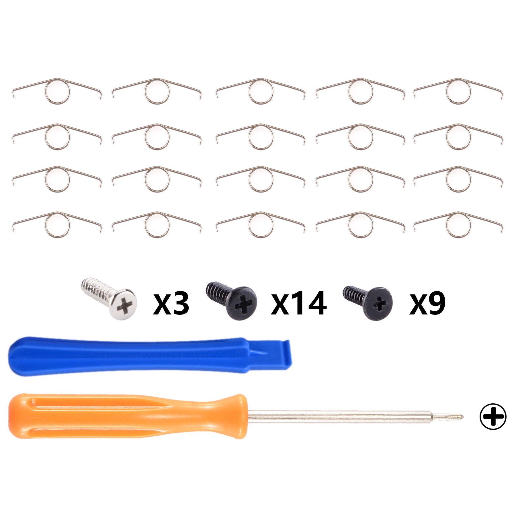eXtremeRate PS5 Controller Repair Kit - 10 Pairs L2 R2 Trigger Buttons, Springs, Screwdriver, Pry Tool & Screws for BDM-010/020 Models | DIY Fix for Stick Drift & Button Issues