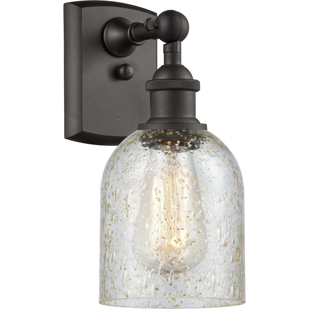 Vintage Dimmable LED Wall Sconce Light Fixture - Oil Rubbed Bronze Finish, 1-Light Design for Bedroom, Hallway & Living Room Decor