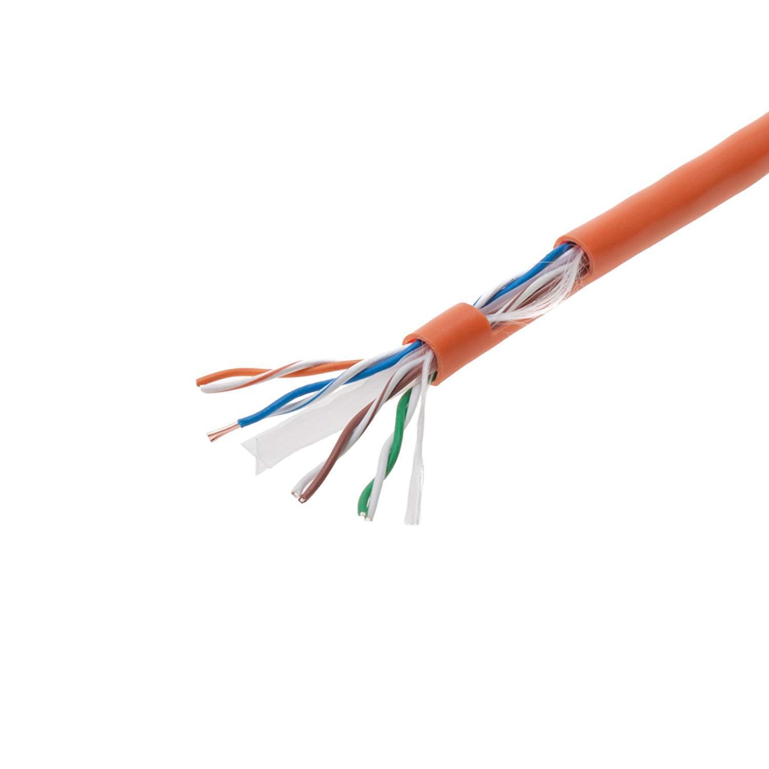 CAT6 1000ft UTP Orange Ethernet Solid Cable - 550Mhz 23AWG LAN Network Wire Bulk (Orange) - Perfect for Office Networking, Home Internet Setup & Data Center Installations