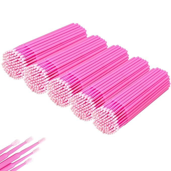 Premium Micro Applicator Brushes for Hairline & Eyelash Extensions - 50pc Professional Makeup Brush Set for Lash Glue Application & Cleaning - Perfect for Salon Professionals & DIY Beauty Enthusiasts