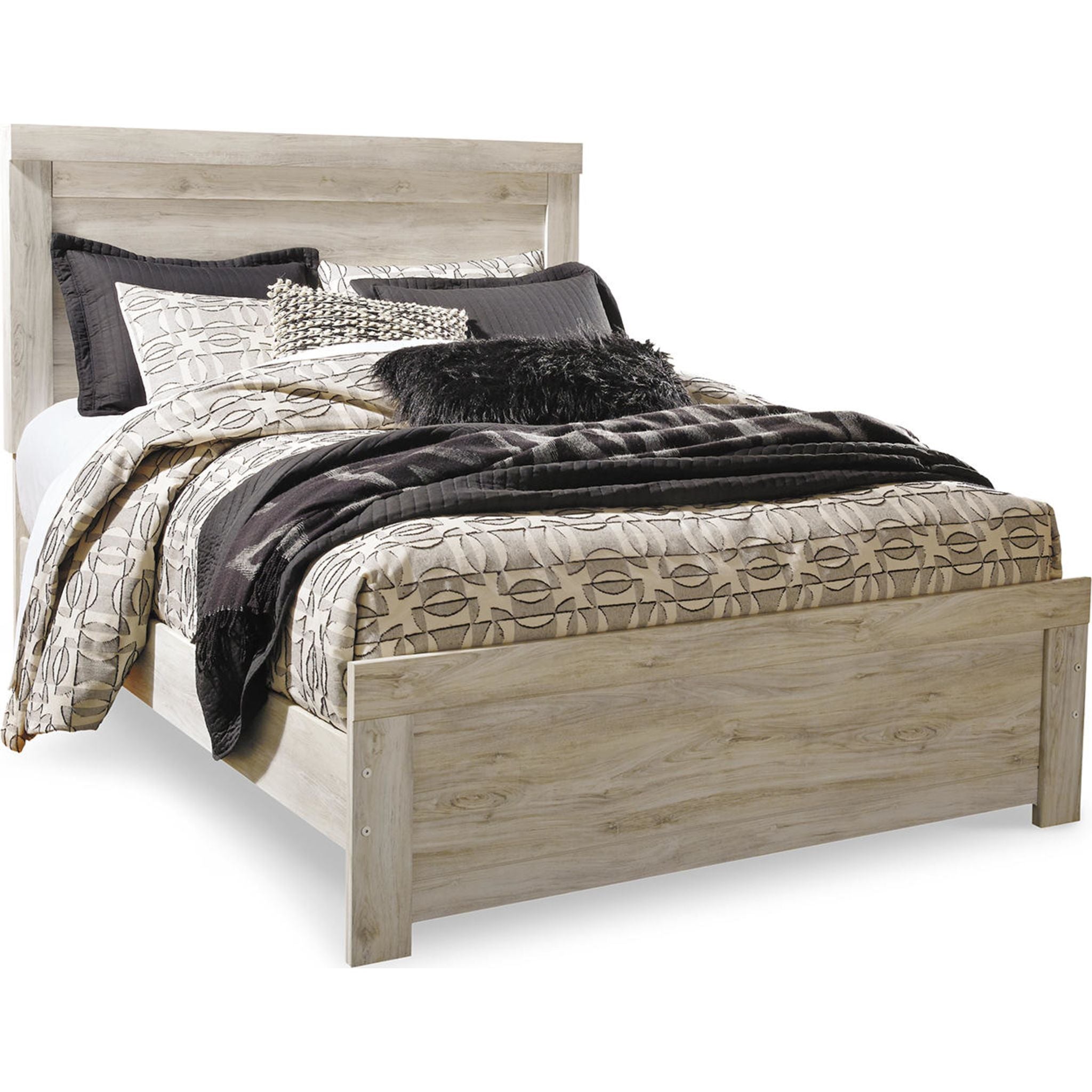 Bellaby 5-Piece Queen Size Bedroom Furniture Set - White Wash Finish for Master Bedroom & Guest Room Decor