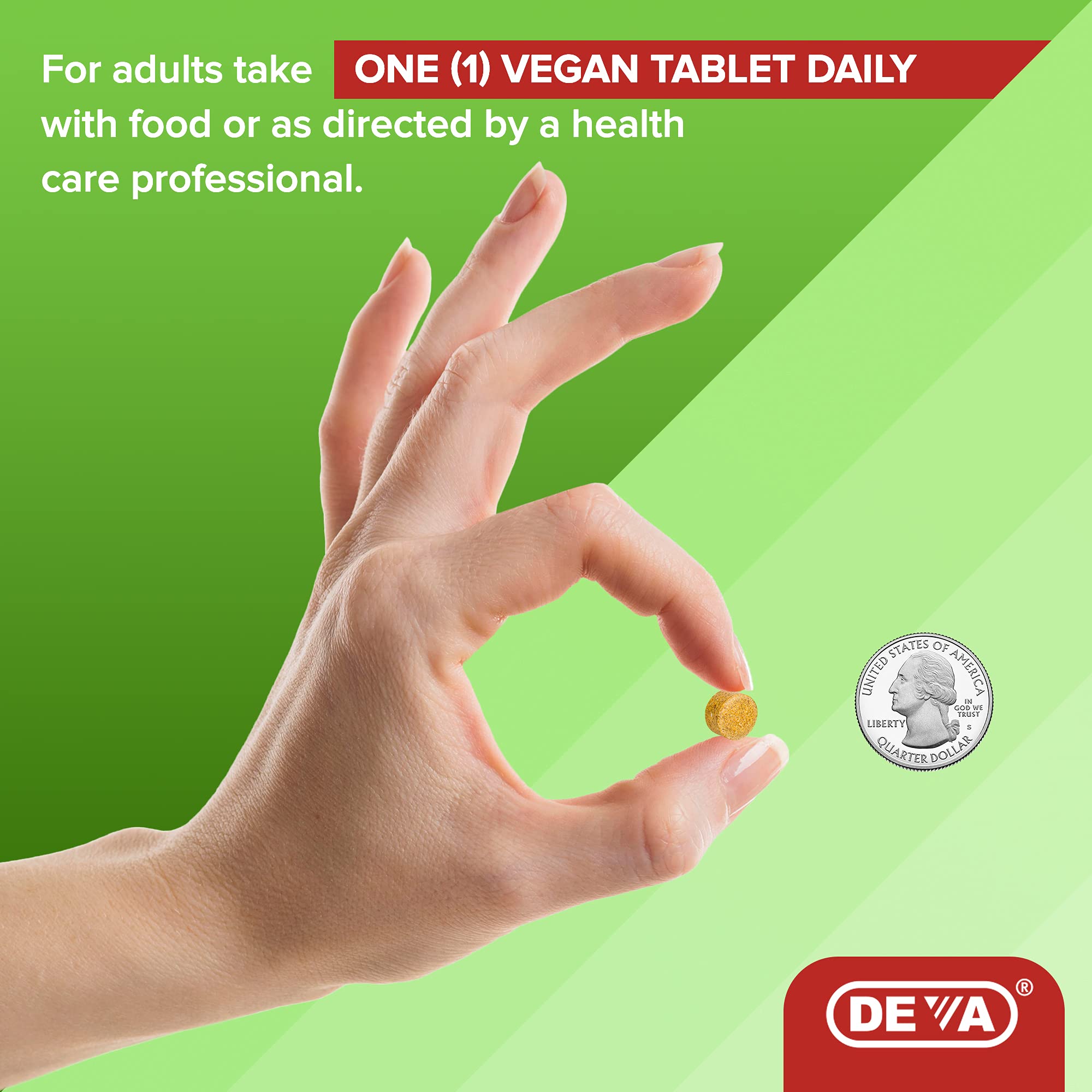 Deva Vegan Multivitamin Tiny Tabs - 90 Count | Plant-Based, Gluten-Free, Non-GMO | Supports Energy & Immunity for Vegan Lifestyles | Perfect for Daily Wellness & Active Living