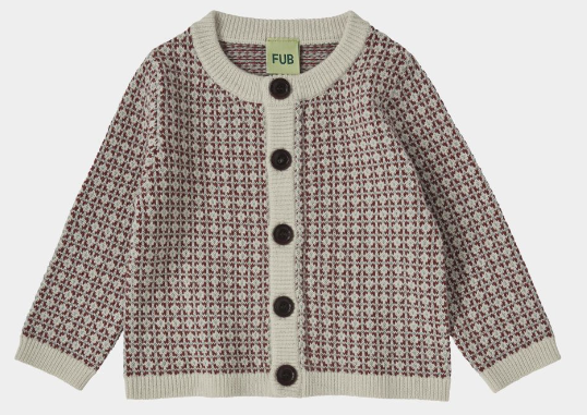 FUB BABY Nordic Cardigan for Boys & Girls (6-24 Months) - Soft Knit Sweater for Infants & Toddlers - Perfect for Winter, Fall & Casual Outings