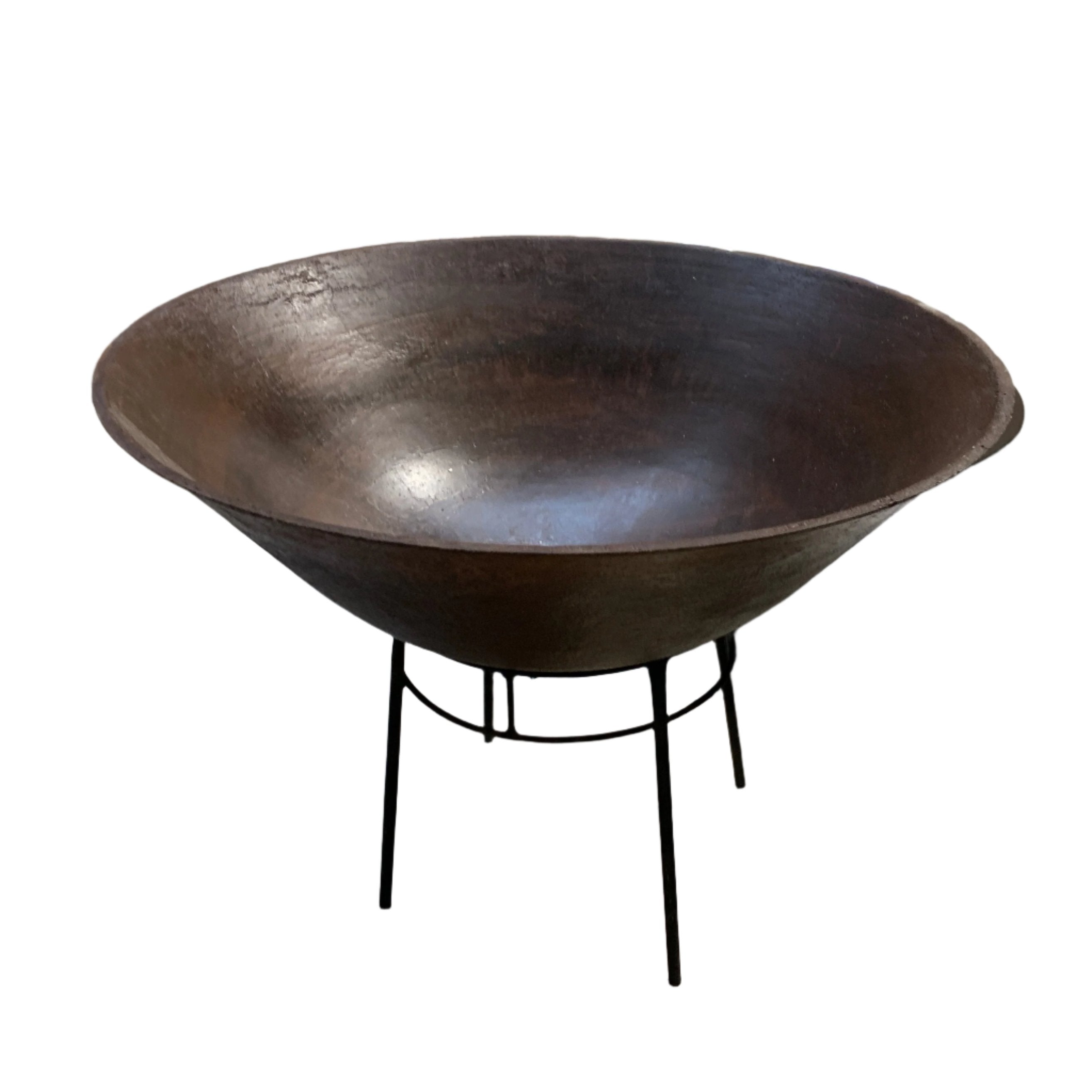 Outdoor Iron Fire Pit with Stand - Heavy Duty & Rust-Resistant for Camping, Backyard, and Patio Use