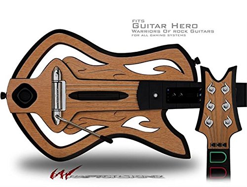 Oak Wood Grain Decal Skin for Warriors of Rock Guitar Hero Guitar - Self-Adhesive Vinyl Sticker (Guitar Not Included) - Perfect for Gaming, Cosplay, and Customizing Your Guitar Controller