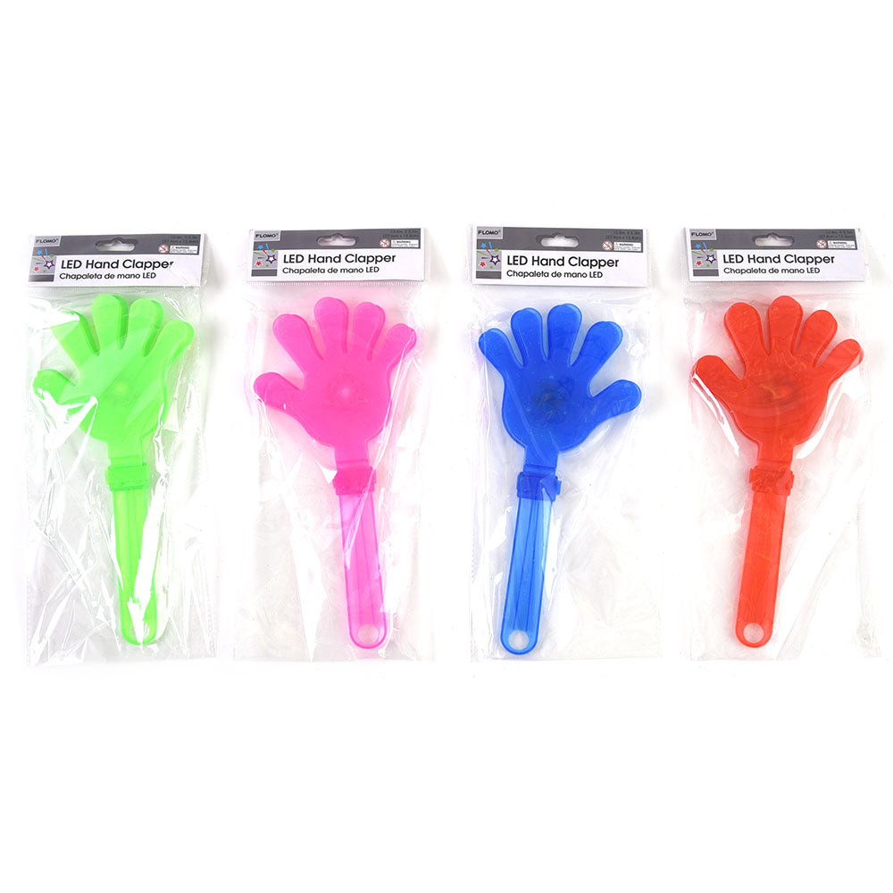 10.8 x 5.3 Inch LED Hand Clapper for New Year Celebrations - 4 Vibrant Colors | Perfect for Parties, Sporting Events & Cheerleading