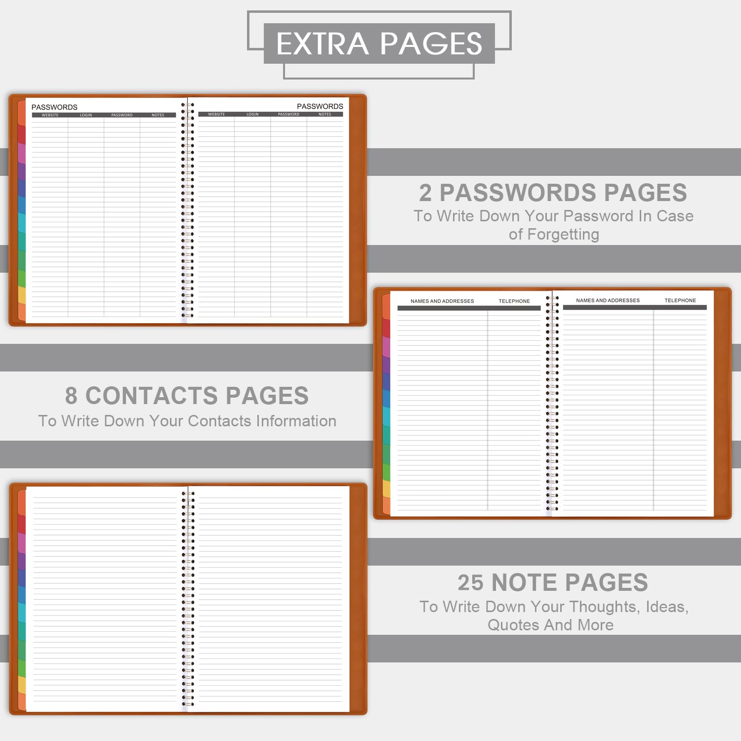 2025-2026 18-Month Planner with Faux Leather Cover | July 2025 - December 2026 Calendar | 8.86
