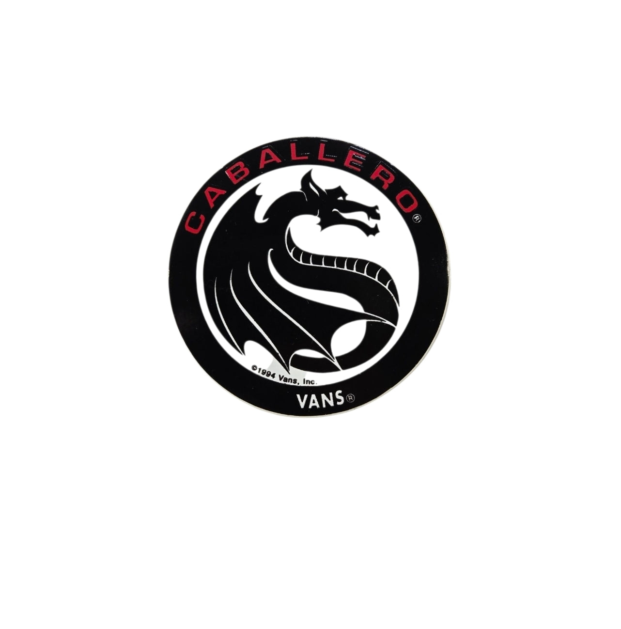 Vintage 90s VANS Caballero Stickers (Set of 3) - Black Retro Skateboard Decals for Laptops, Skateboards & Water Bottles - Perfect for 90s Nostalgia & Skate Culture Enthusiasts