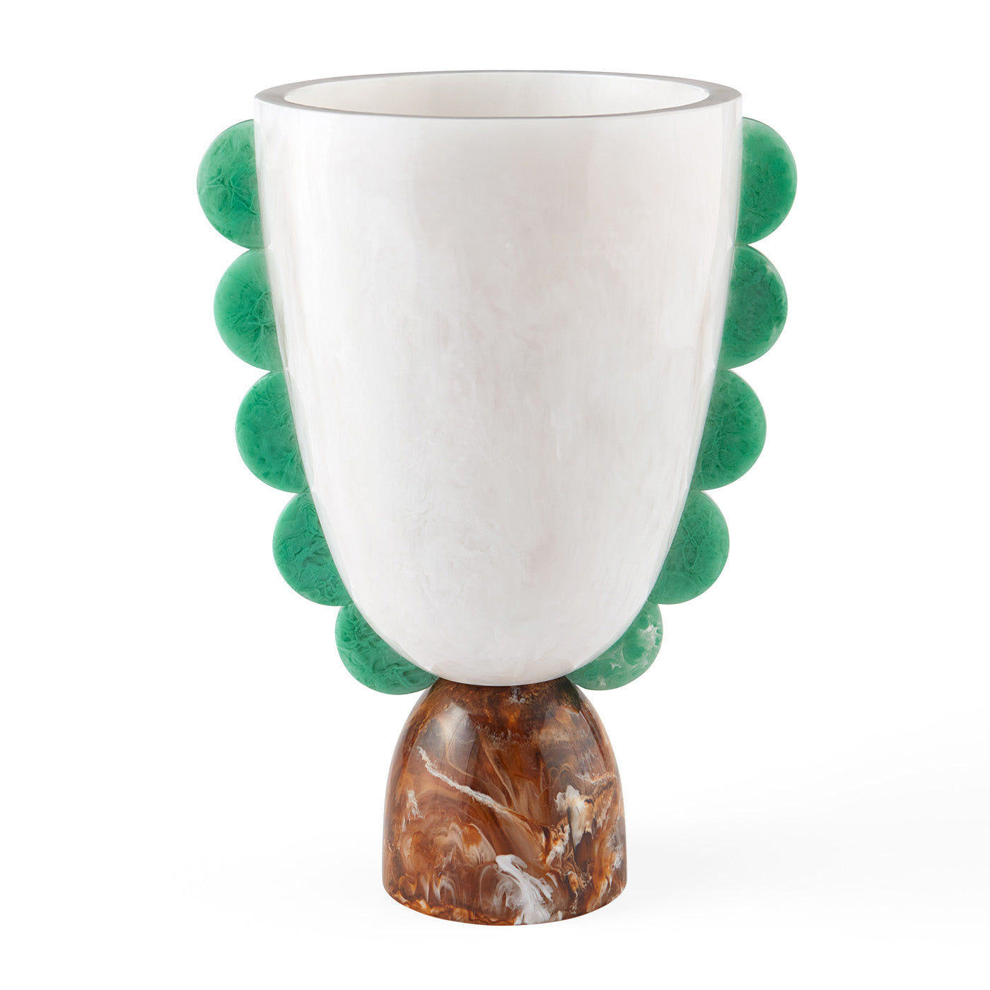 Como Scalloped Urn - Elegant Decorative Vase for Home, Garden, and Wedding Decor - Perfect for Centerpieces, Floral Arrangements, and Outdoor Display