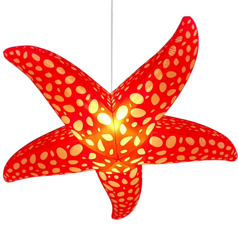 SAYOK 6.56FT LED Inflatable Starfish Decor with RGB Lights & Remote Control - Indoor/Outdoor Holiday, Party & Event Decoration for Christmas, Halloween, Birthday & Wedding Celebrations