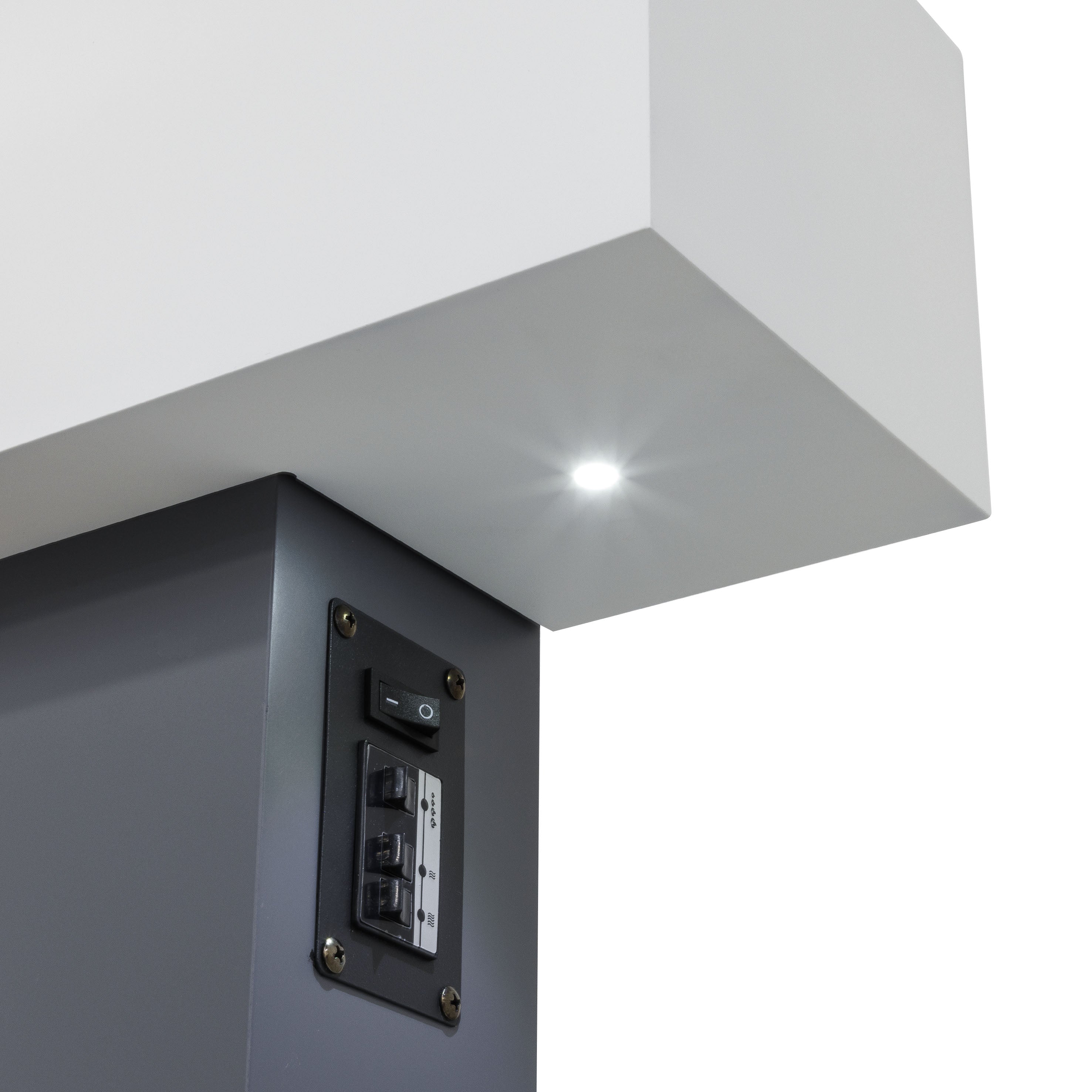 Baridi 52 Inch Electric Fireplace Wall Mount - Realistic LED Flame Effects, Grey Finish - Perfect for Living Room, Bedroom & Office Heating (Model DH112)