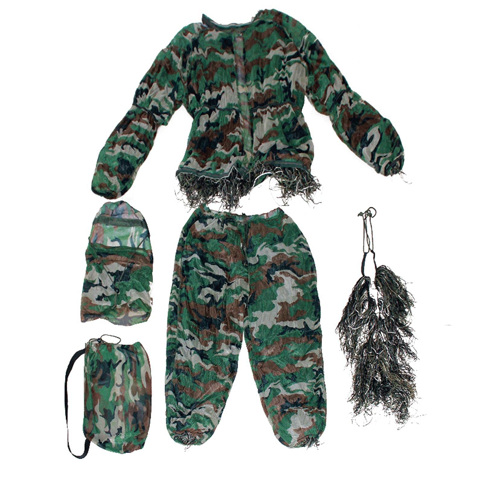 JiaLFaX Geely Tactical Camouflage Suit - Military Jungle Stealth Suit for Airsoft, Hunting & Outdoor Adventures | Perfect for CSGO Cosplay, Sniper Games & Tactical Operations