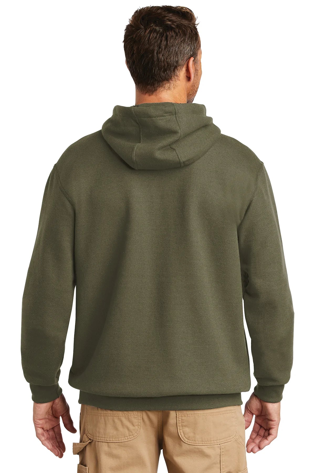 Carhartt Customized Midweight Hoodie for Men & Women - Moss Green Pullover Sweatshirt for Work, Outdoor & Casual Wear