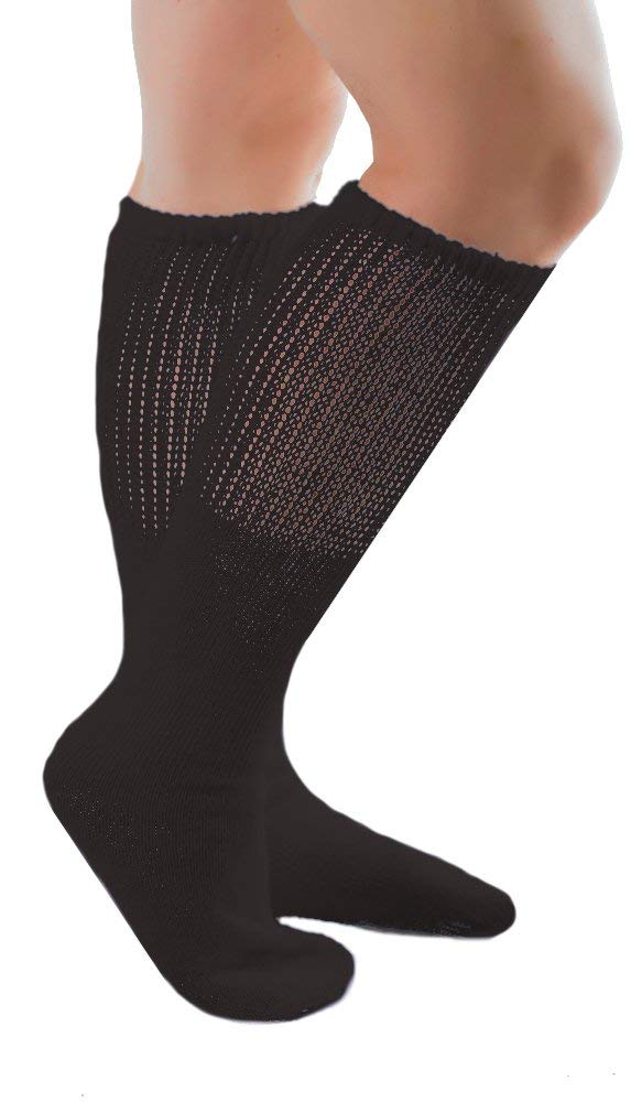 Diabetic Socks for Men & Women - Breathable Cotton SwellSox with Non-Binding Top - Improve Foot Circulation & Comfort - Perfect for Daily Wear, Travel & Diabetic Foot Care