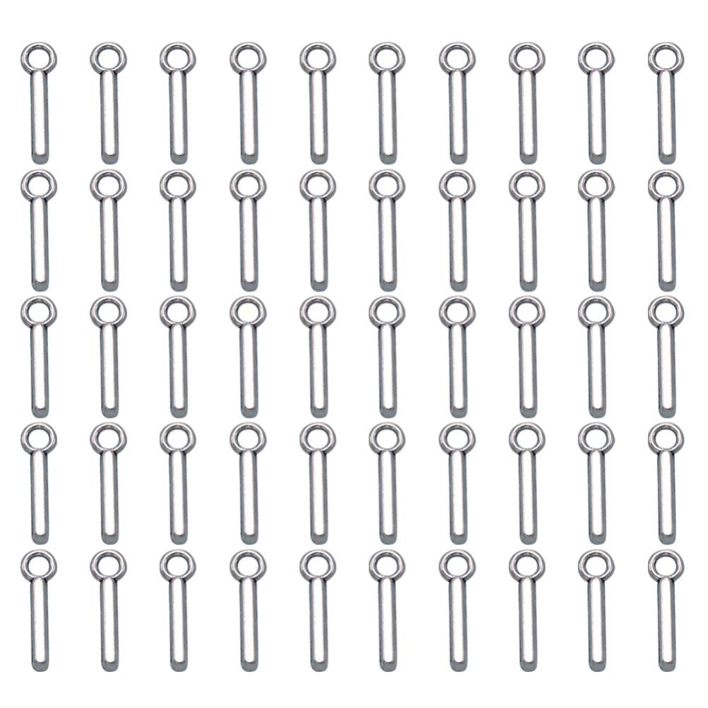 HEALLILY 50pcs Antique Silver Alphabet Letter Charms for Jewelry Making - DIY Craft Pendants for Necklaces, Bracelets, Keychains & Scrapbooking
