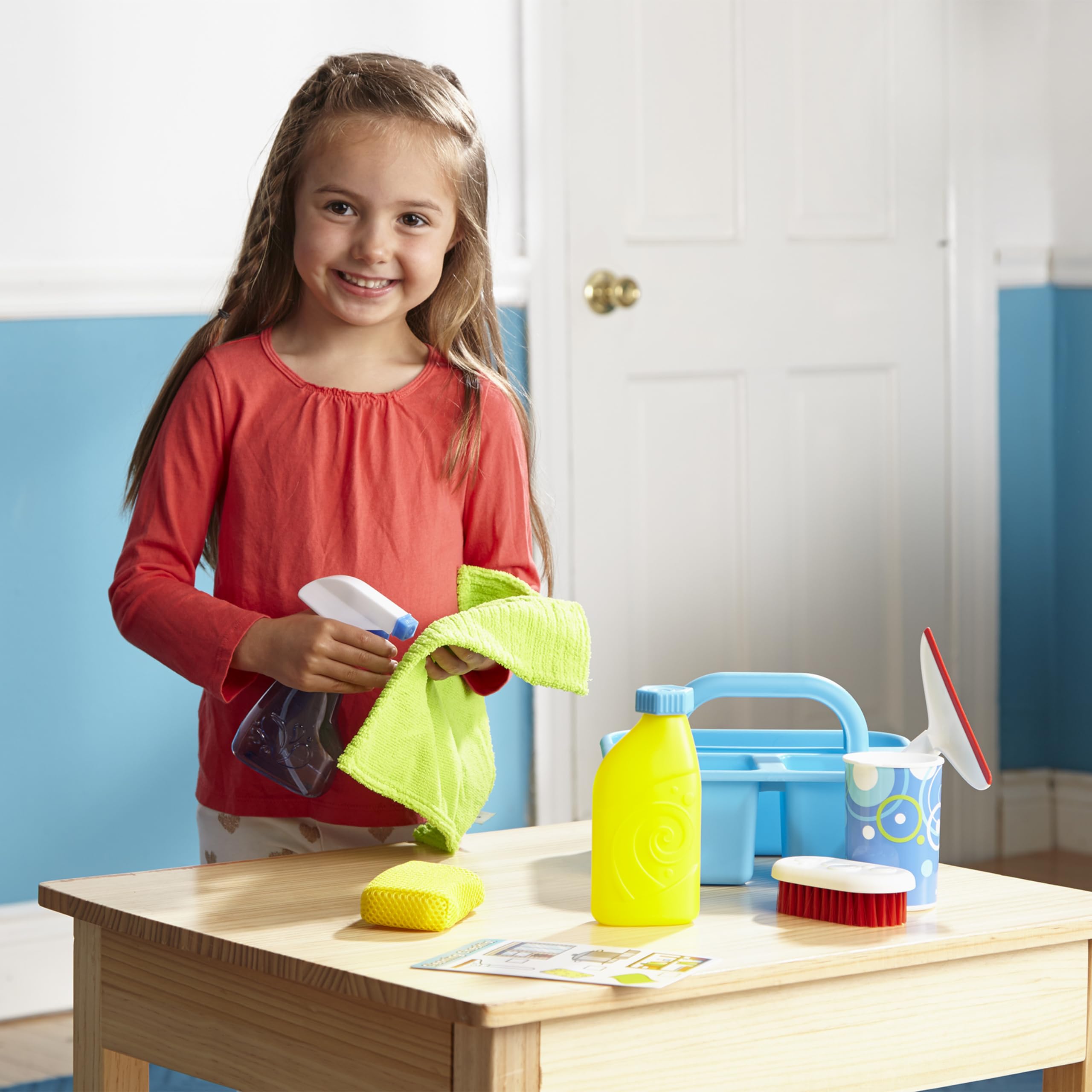Melissa & Doug Pretend Play Cleaning Set - Spray, Squirt & Squeegee Toy for Kids - Fun Role Play Cleaning Activities for Indoor & Outdoor Play