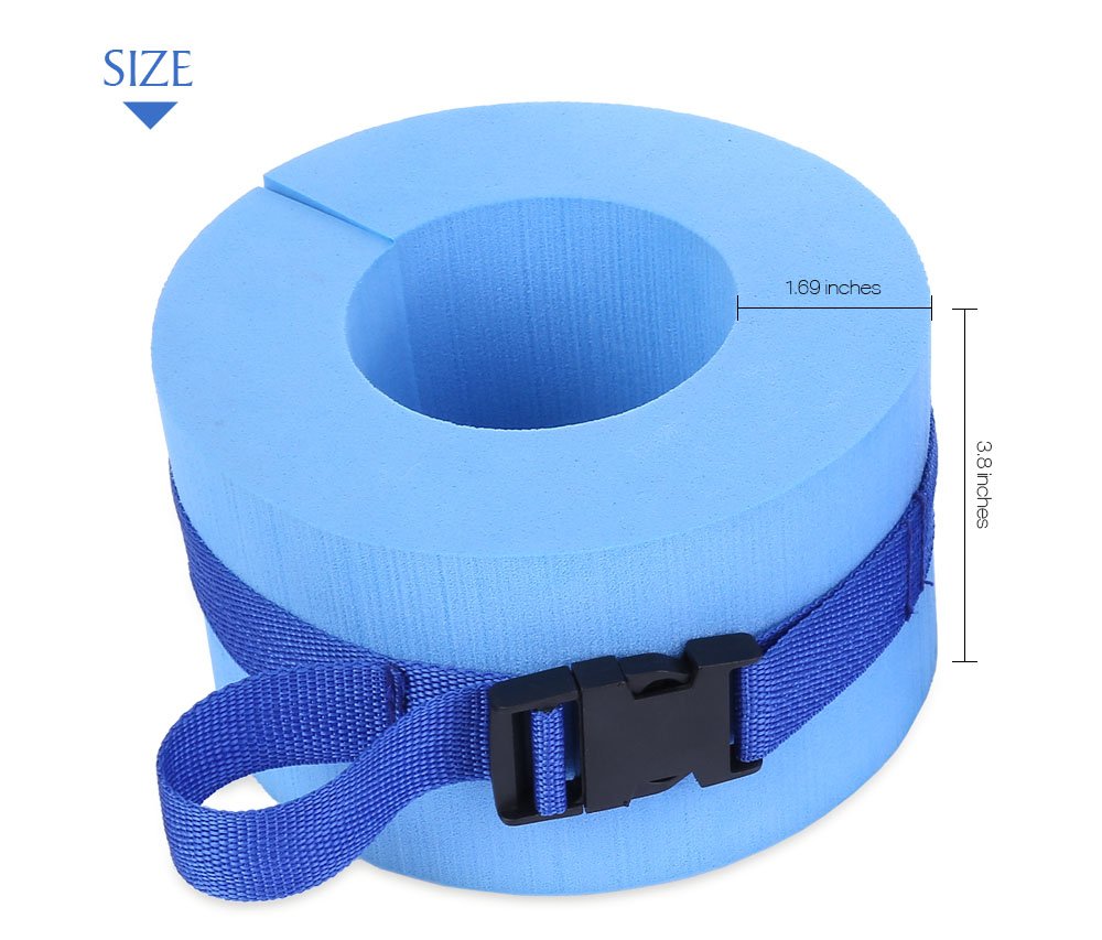 2 Pcs EVA Foam Swim Aquatic Cuffs with Quick Release Buckle - Water Aerobics Float Rings for Arms & Ankles - Swim Training, Fitness Exercise Gear for Pool Workouts & Aqua Therapy