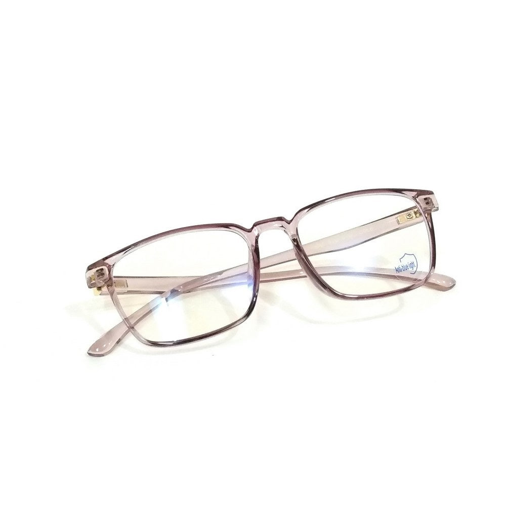 Clear Purple Rectangle Progressive Multifocal Reading Glasses for Women & Men - Perfect for Computer Work, Reading Books, and Close-Up Tasks