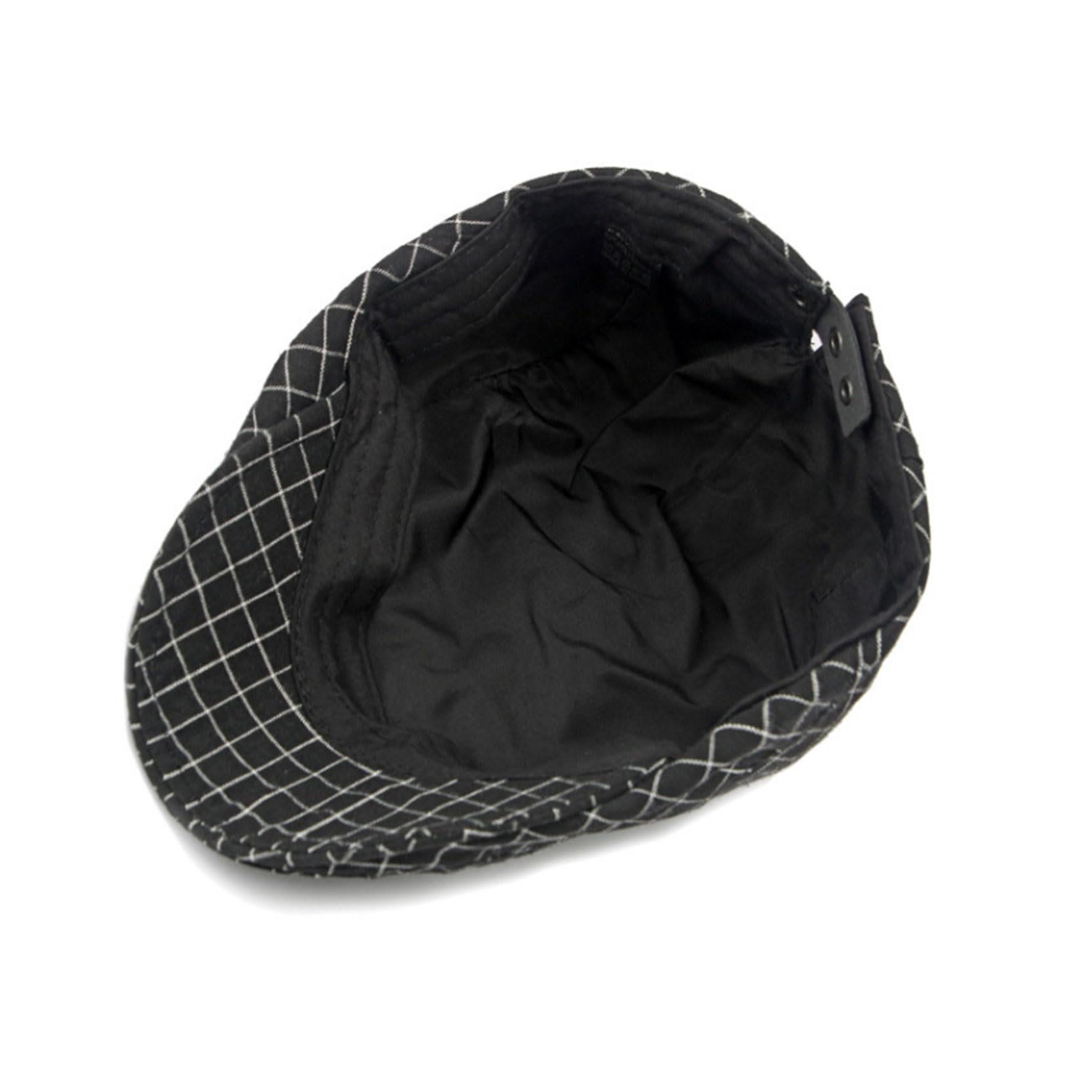 2 Pack Men's Plaid Cotton Flat Cap - Newsboy Ivy Cabbie Golf Gatsby Hat for Casual Wear, Outdoor Activities & Vintage Style