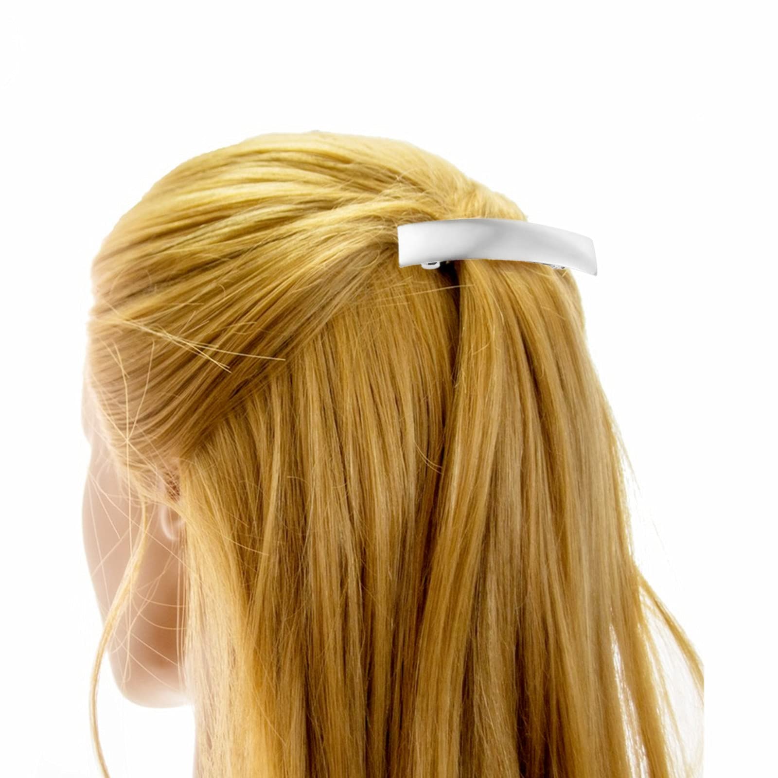 3-Piece Silver Thin Handmade Hair Clip Set - Elegant French Style Metal Hair Pins & Barrettes for Women & Girls | Perfect for Weddings, Parties & Everyday Hairstyling