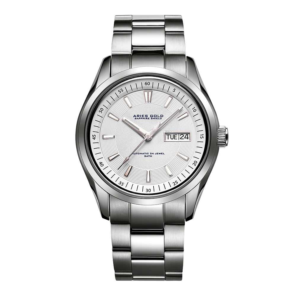 Aries Gold Infinum President G 9004 S W - Luxury Men's Watch for Business & Formal Occasions