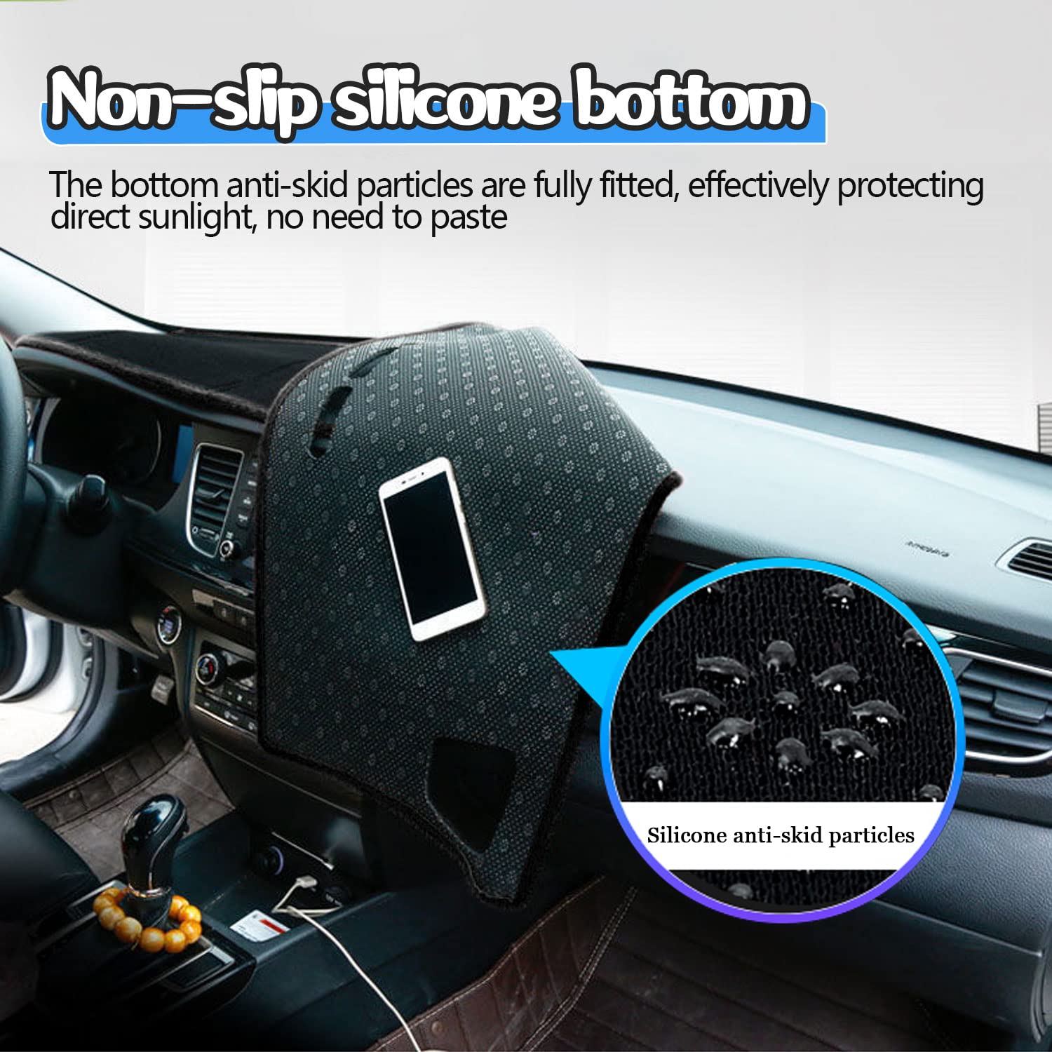 Custom Fit Dashboard Cover Mat for Honda CRV 2017-2022 | Anti-Skid Center Console Protector with Black Edge | Perfect for Car Interior Protection & Style Enhancement