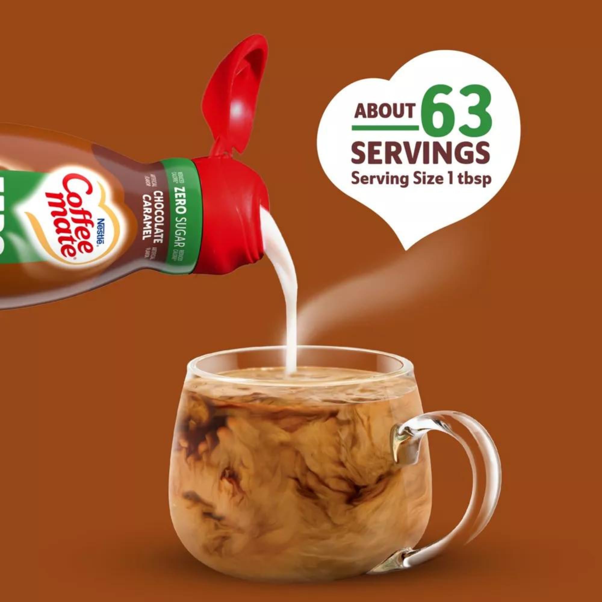 Sugar-Free Liquid Coffee Creamer Bundle - 2 x 32oz Bottles CoffeeMate Creamer + Freeze Dried Ice Cream Bites (Chocolate Caramel) | Zero Sugar, Keto-Friendly | Perfect for Coffee, Baking & Dessert Toppings