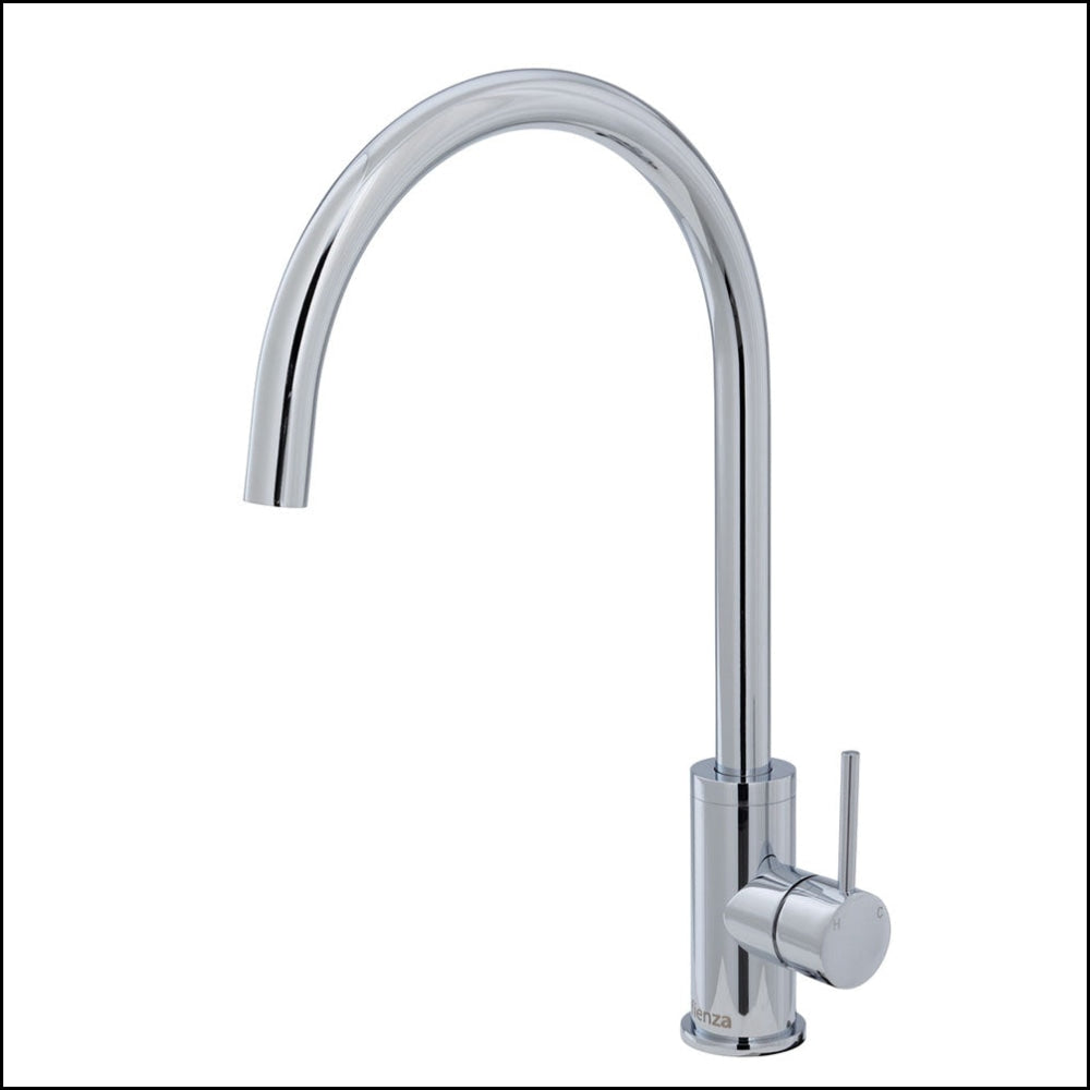 Fienza Kaya 228105 Chrome Kitchen Faucet Mixer Tap - High-Quality Single Handle Pull-Out Sprayer for Modern Sink (Perfect for Home, Restaurant & Commercial Use)
