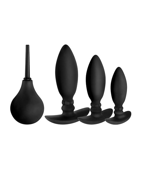 3-in-1 Anal Training Kit with Douche - Black | Beginner to Advanced Enema & Anal Play Set for Couples & Solo Use