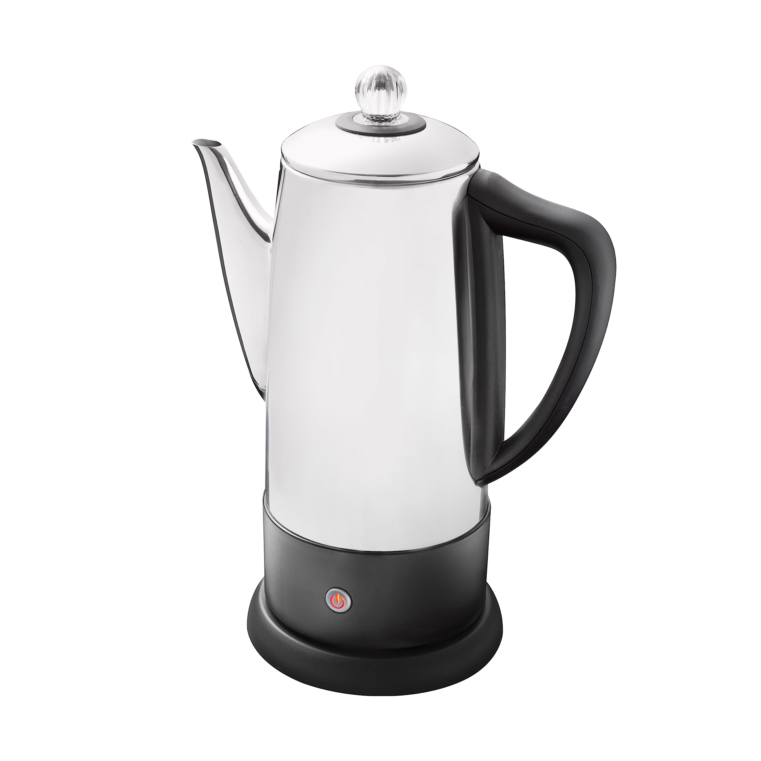 Quest 35200 Electric Coffee Percolator - 1.8L Stainless Steel Filter Coffee Maker with 30-45 Min Keep Warm, Removable Filter, 12-Cup Capacity (1100W) - Perfect for Home, Office & Camping Use
