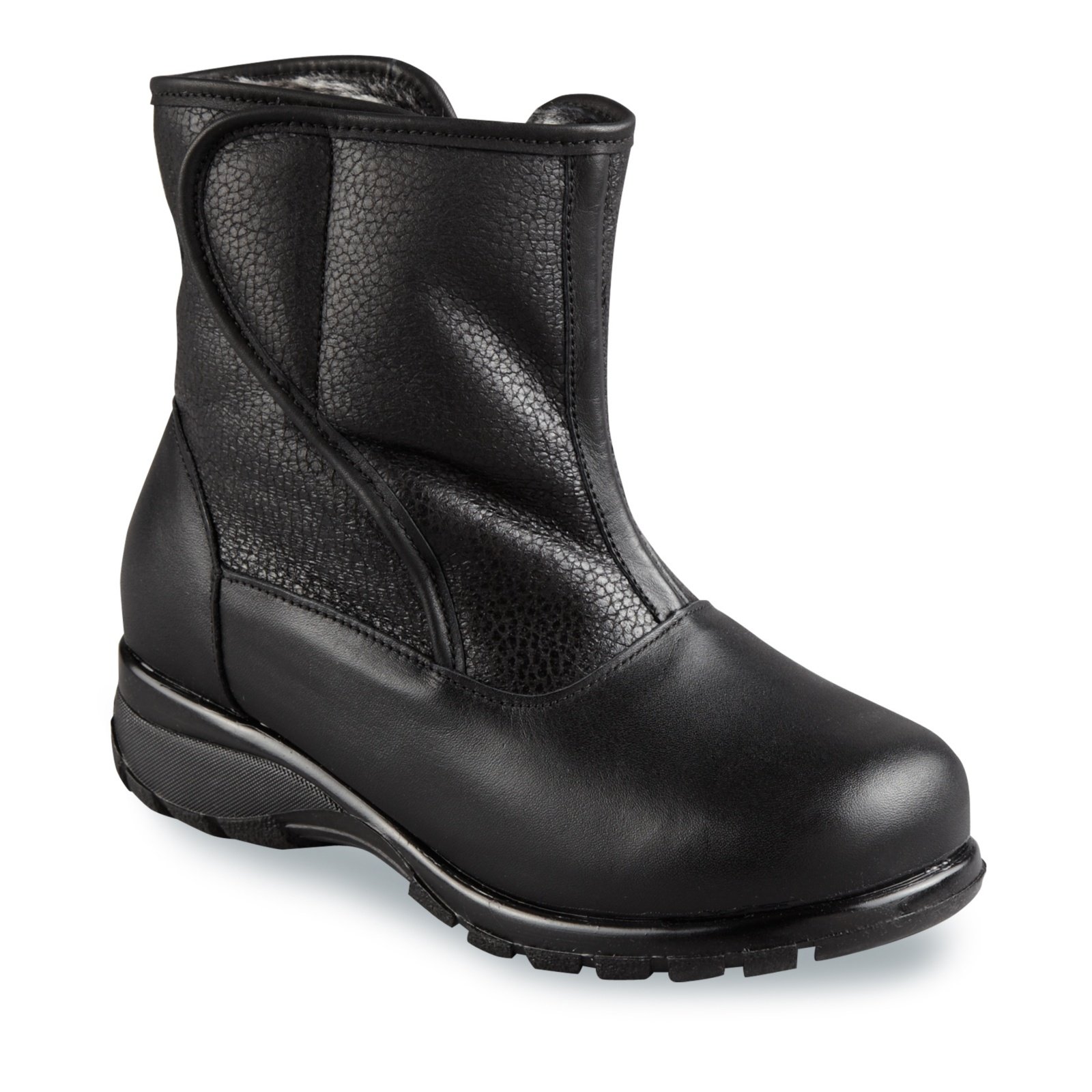 Clinic Extra Women's Claire Ankle Boots - Black Leather Waterproof Winter Boots for Women | Fashionable & Comfortable for Work, Travel & Outdoor Activities