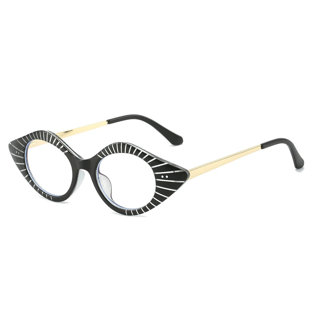 CCspace Women's Full Rim Small Cat Eye Plastic Eyeglasses 57281 - Stylish Retro Frame for Oval & Heart Face Shapes | Perfect for Office, Reading & Fashion Accessories