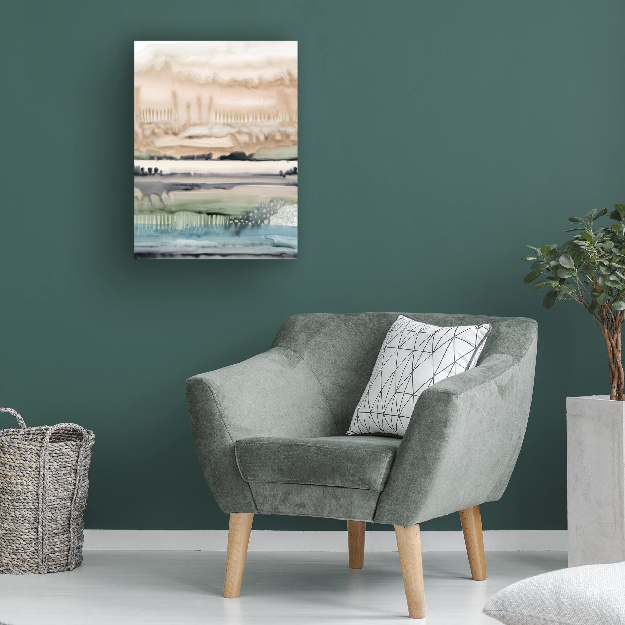 Grace Popp 'Mesa Horizon Strata II' Framed Canvas Wall Art Print - Modern Desert Landscape Painting for Living Room, Bedroom & Office Decor