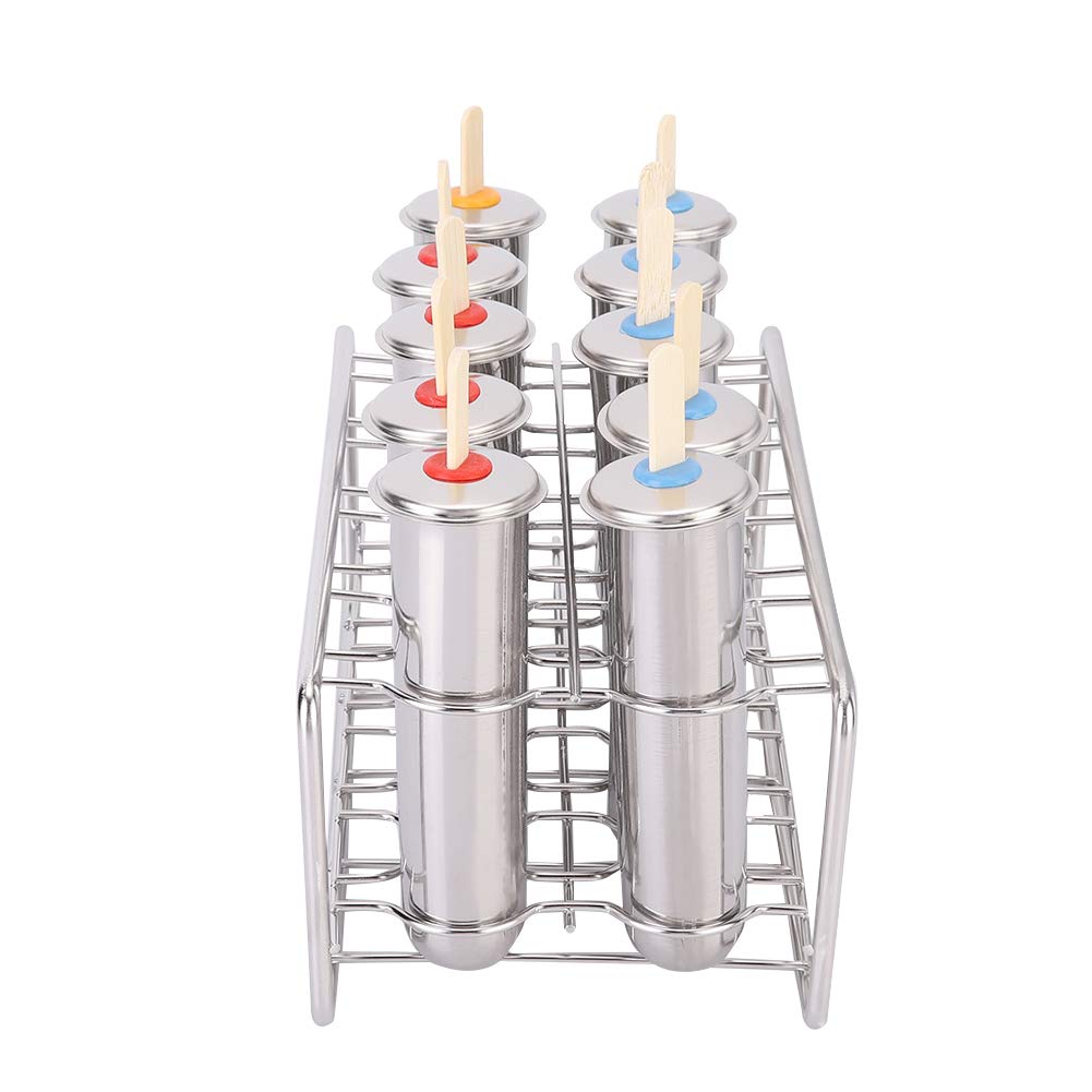 Premium Stainless Steel Ice Cream & Popsicle Molds Set - DIY Homemade Ice Cream Maker Tools for Kids & Adults - Perfect for Summer Parties, Dessert Making, and Family Fun Activities
