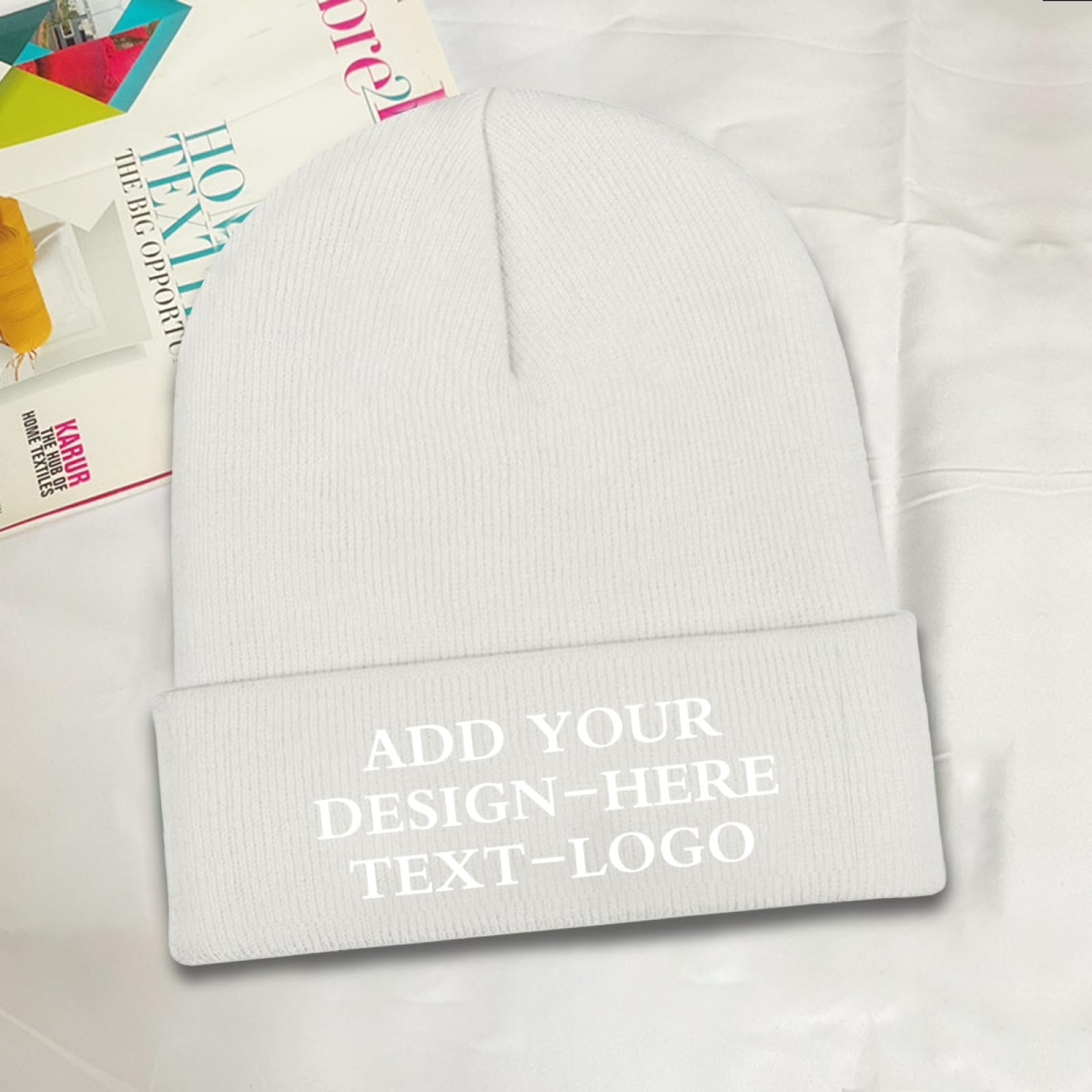 Custom Knit Beanies with Text, Picture & Logo - Personalized Winter Hats for Men & Women - Corporate Party, Team & Promotional Hats - Perfect for Gifts, Events & Cold Weather Fashion