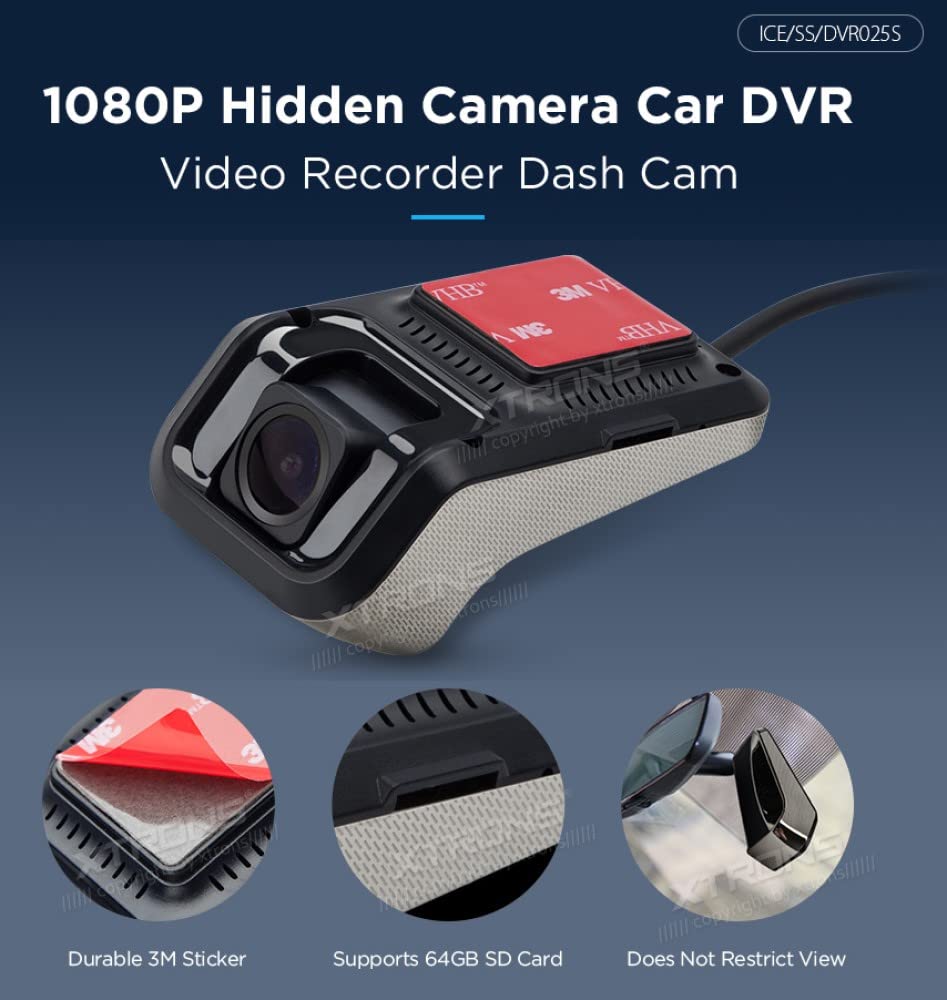 XTRONS Full HD 1080P Car Dash Camera with 140° Wide Angle Lens, Loop Recording & Night Vision - Car DVR Driving Recorder for Accident Evidence, Road Trip Safety & Daily Commuting Protection