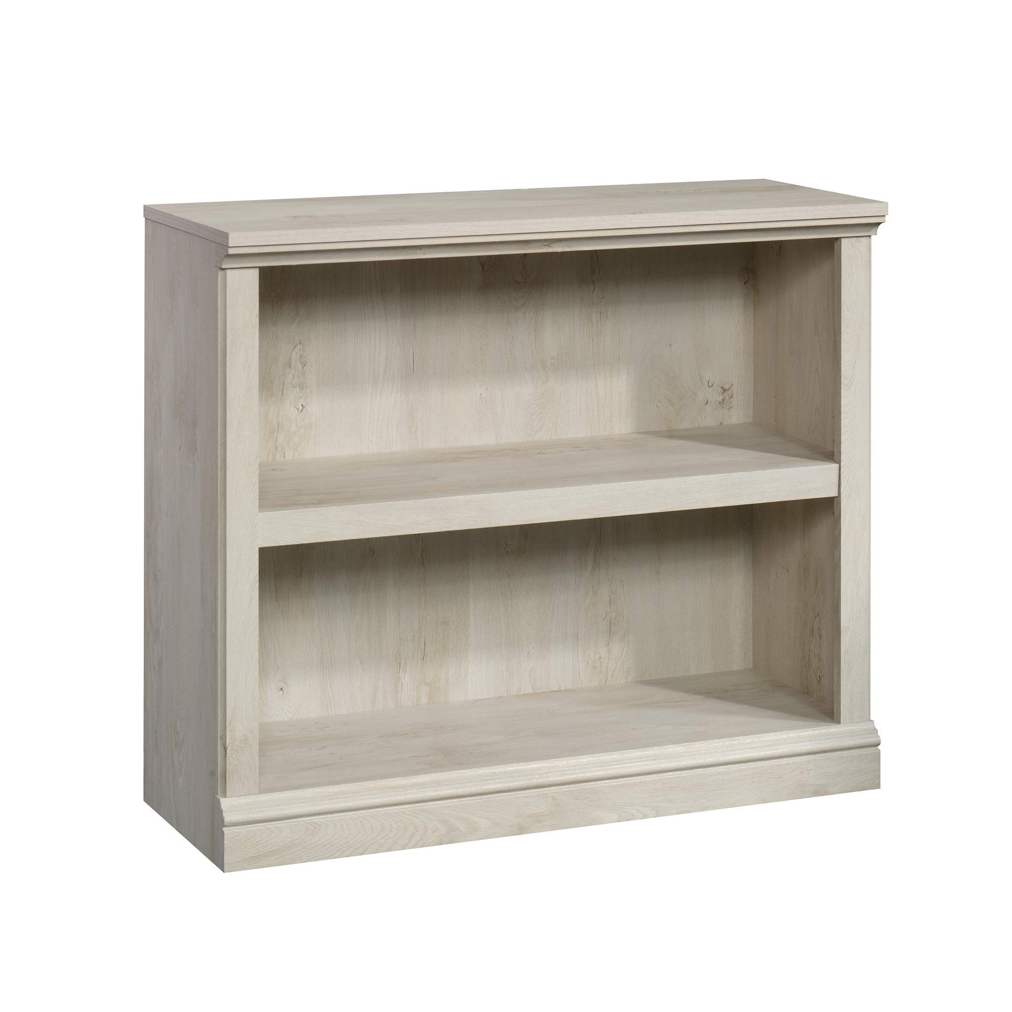Sauder 2-Tier Wooden Bookcase - Multipurpose Bookshelf for Home Office & Living Room in Chalked Chestnut - Perfect for Organizing Books, Decor & Storage