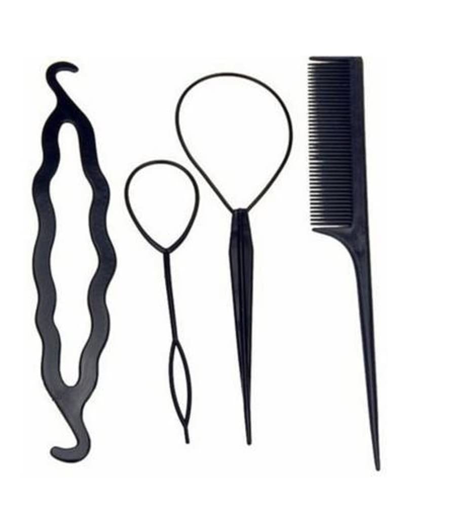 UZC 12-Piece Hair Styling Tools Set - Hair Juda Maker, Donut Bun, Puff Maker & Comb - Professional Hair Accessories for Women & Girls - Perfect for Parties, Weddings & Everyday Styling