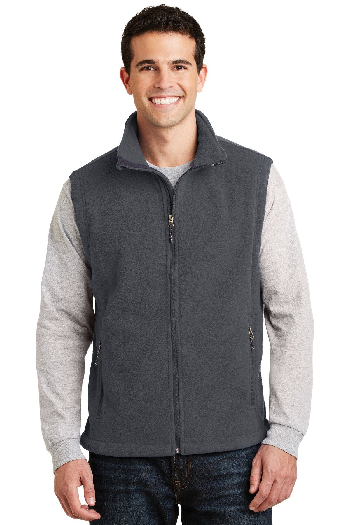 Port Authority Value Fleece Vest for Men - Soft Warm Iron Grey XX-Large Fleeced Jacket for Outdoor Work, Hiking & Casual Wear