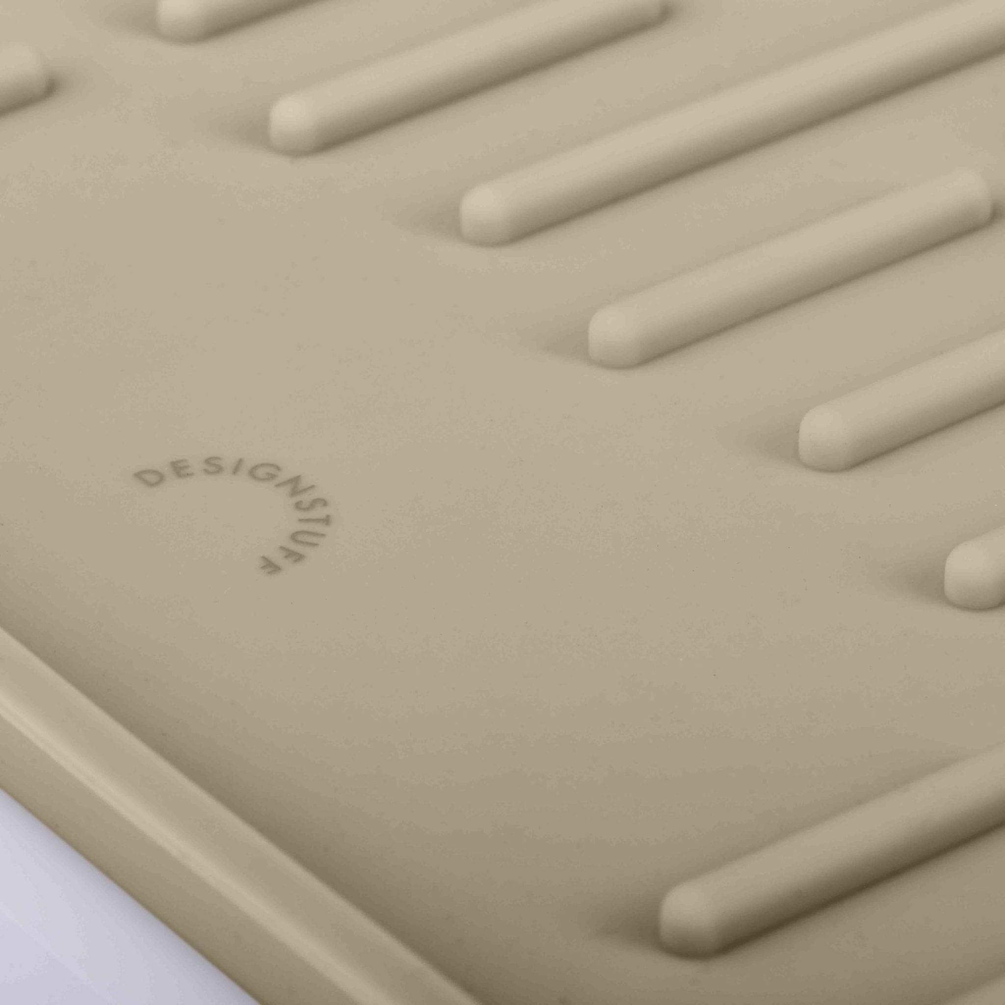 DESIGNSTUFF Large Folding Silicone Drying Mat with Drainage Hole - Non-Slip Dish Drying Rack for Kitchen Counter, Sink, or Camping Use