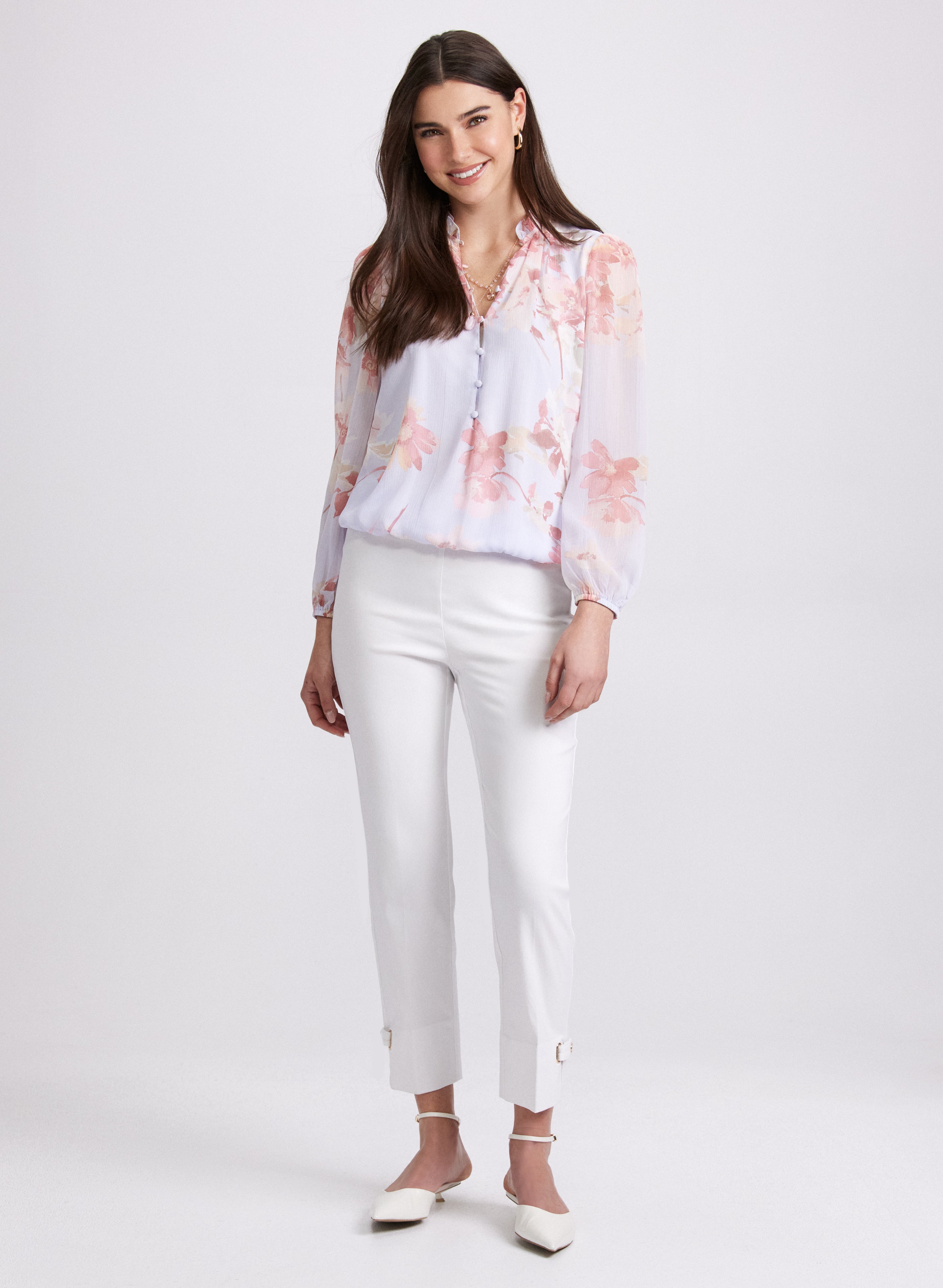 Floral Print Blouse for Women - Elegant Flowy Summer Tops - Boho Chic Casual Shirt - Perfect for Office, Date Night & Vacation Outfits