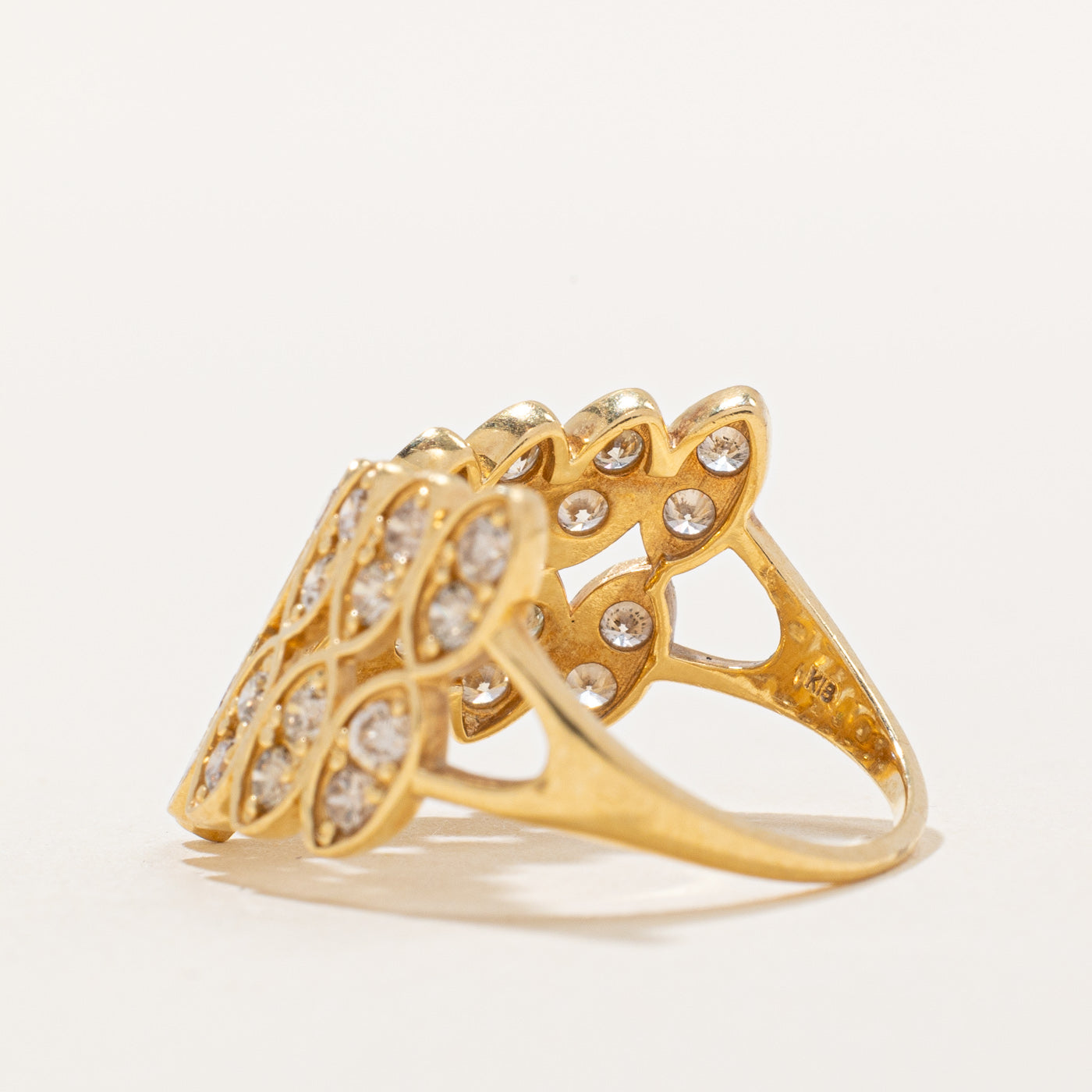 1.00ctw Diamond Chevron Ring for Women - Size 5.75 | Elegant Stackable Wedding Band, Anniversary Gift & Everyday Jewelry | Perfect for Bridal, Engagement & Special Occasions